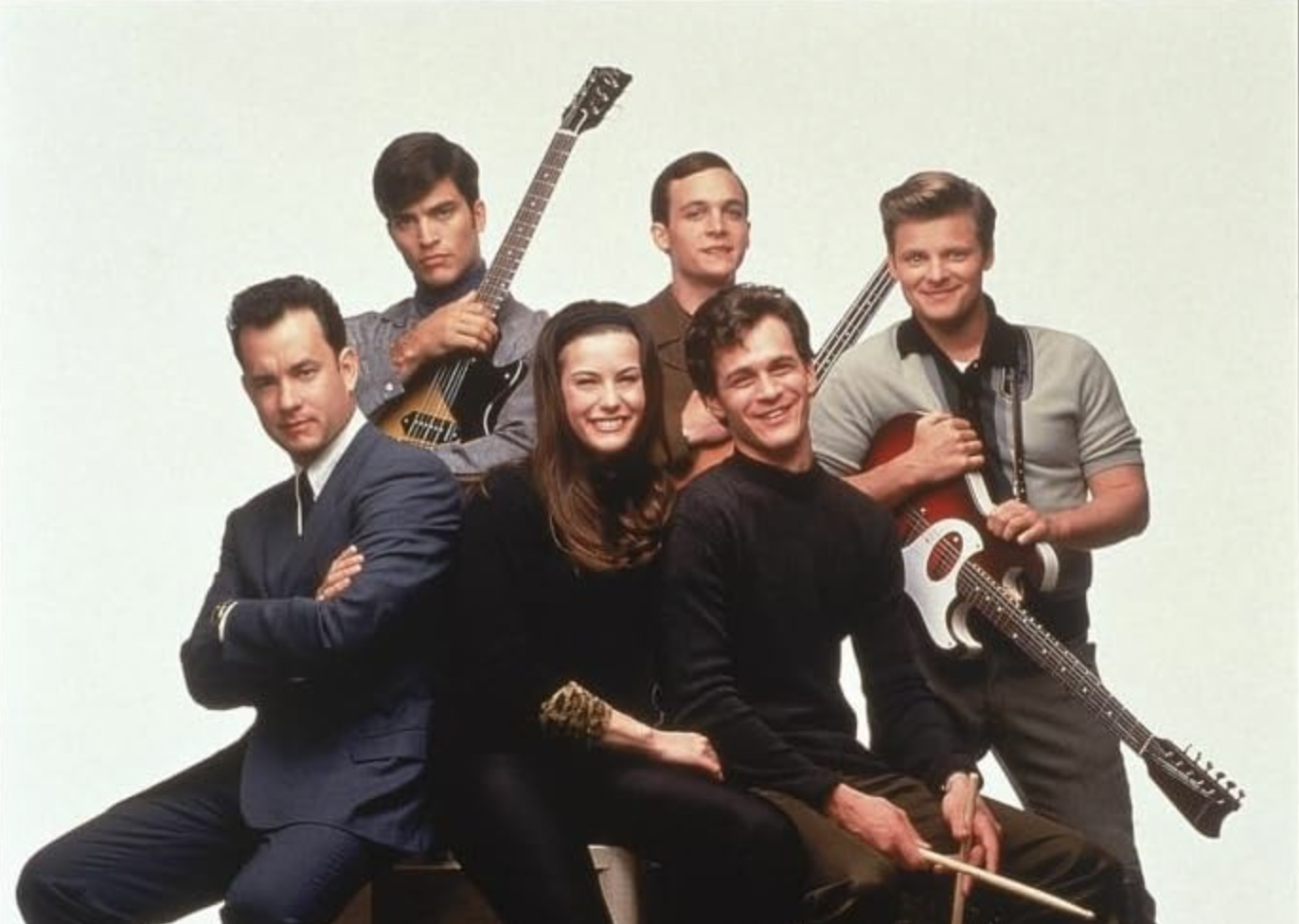 The cast of That Thing You Do in a still.