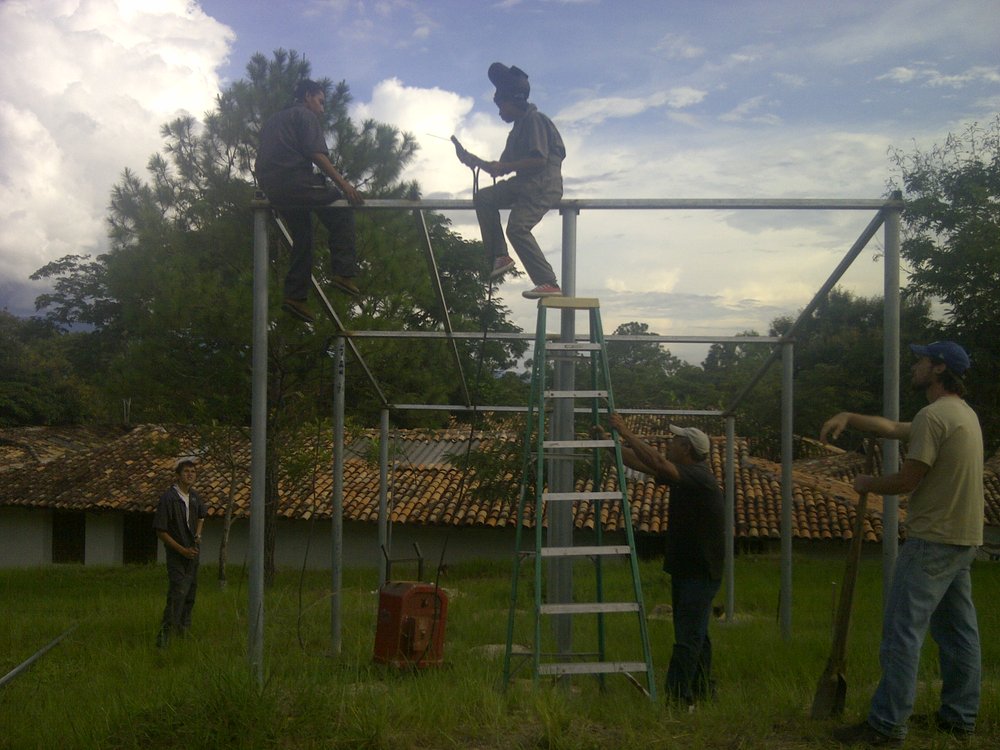 Building THe Mounting Structure for 3kW at NPH.jpg