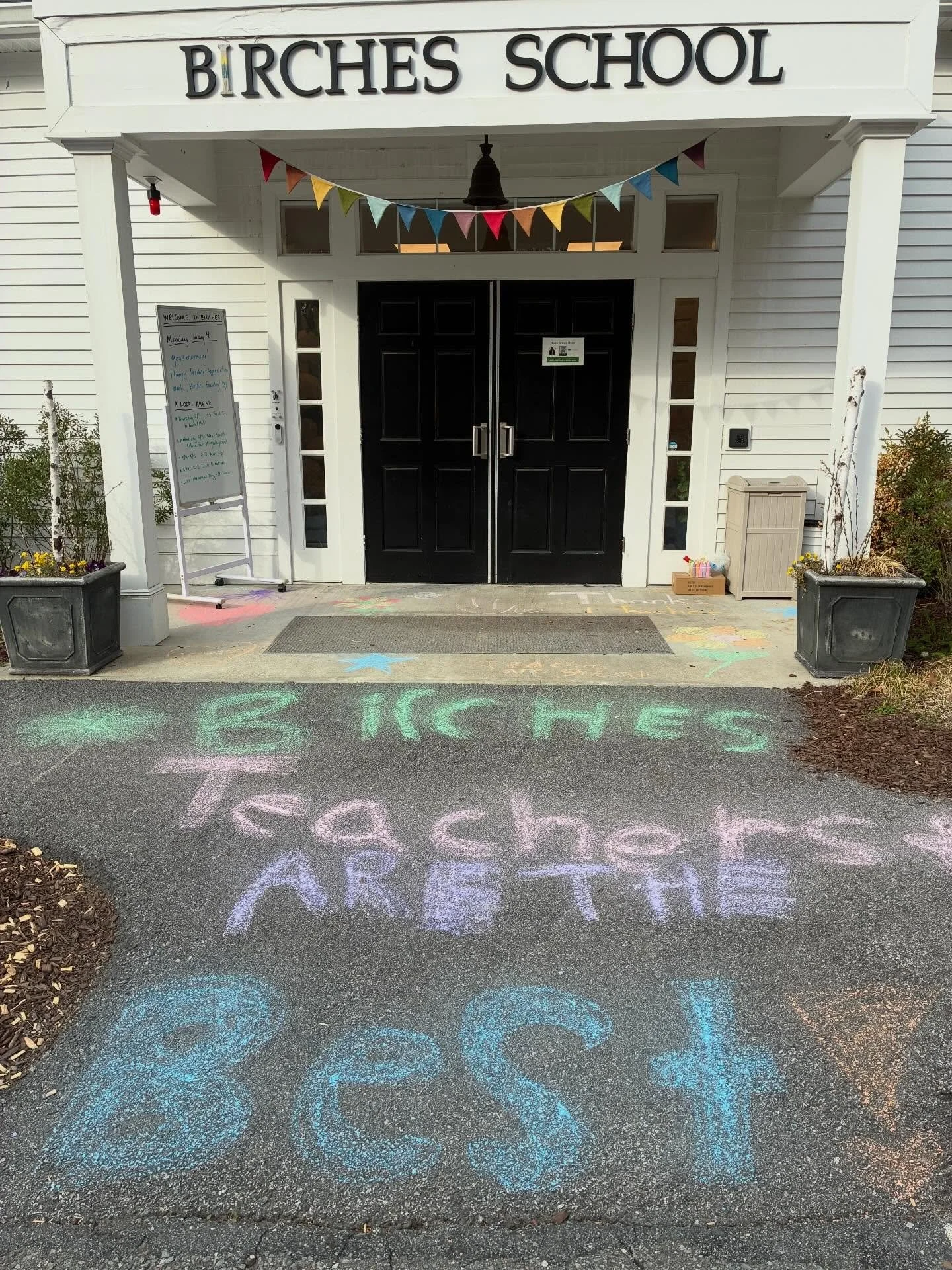 What an awesome Monday surprise from Birches families! Campus was covered in messages of love and appreciation for our amazing faculty! ❤️ #teacherappreciationweek