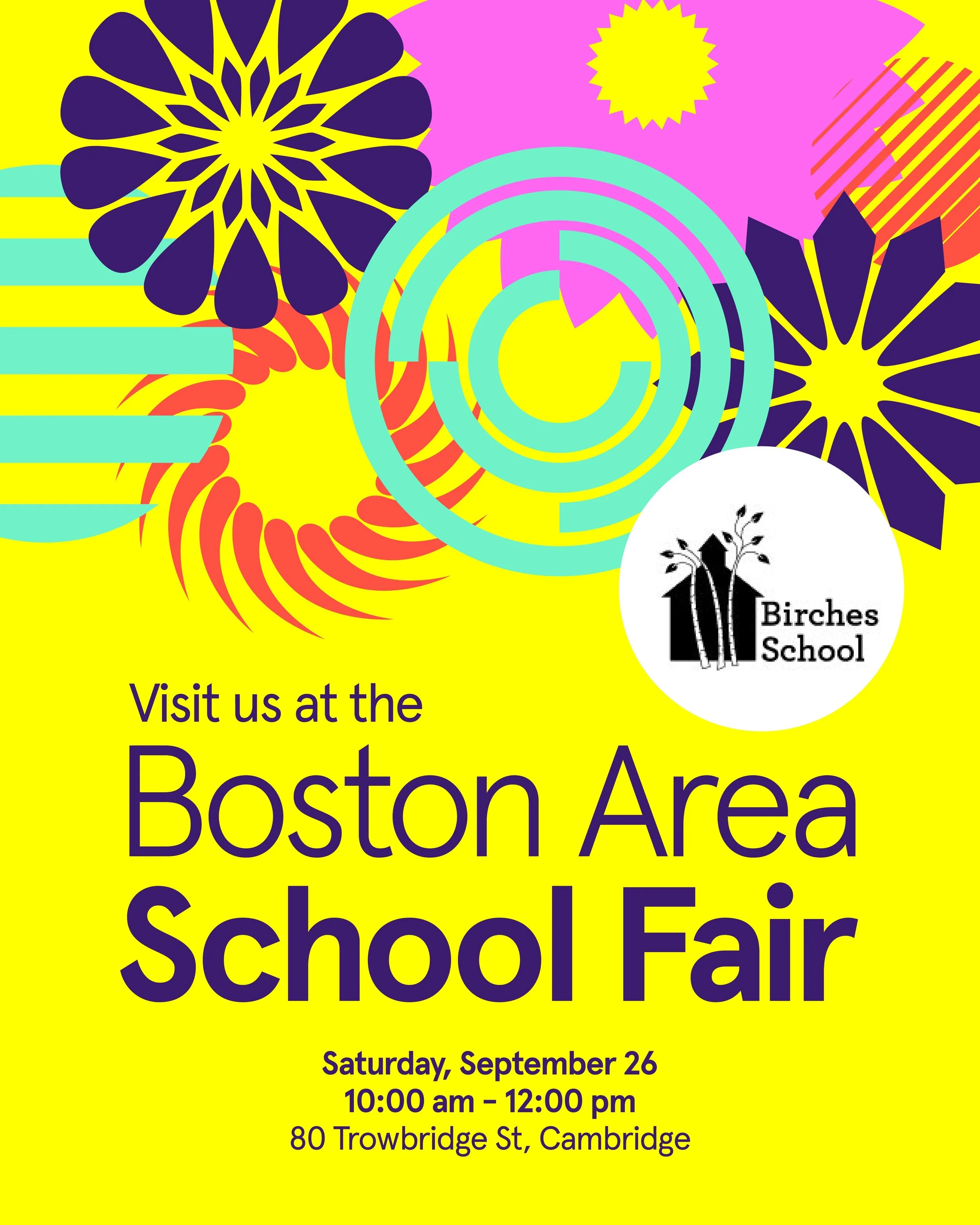 Come visit Birches School at the Boston Area School Fair on Saturday, September 26, from 10:00-12:00 hosted by the Cambridge-Ellis School. We can't wait to meet your family! ❤️www.birchesschool.org #natureschool #elementaryschool #middleschool