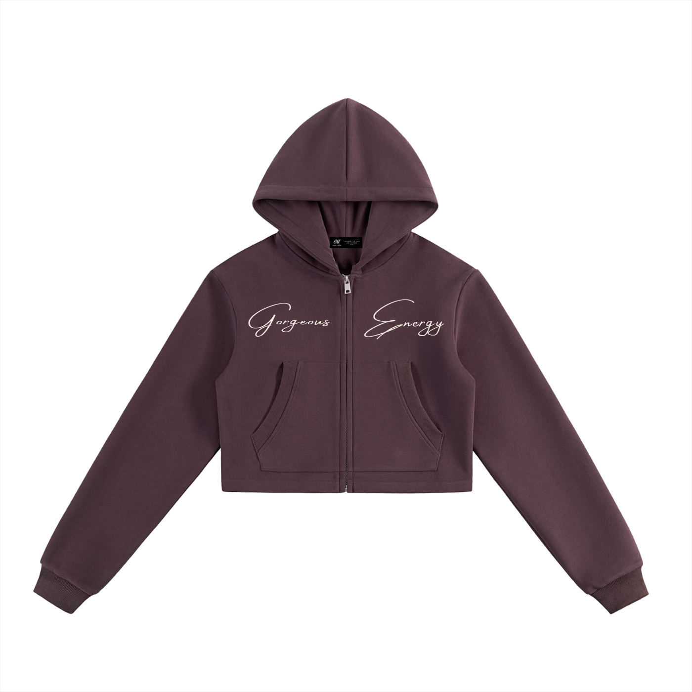 Gorgeous Energy Cropped Zip-Up Hoodie