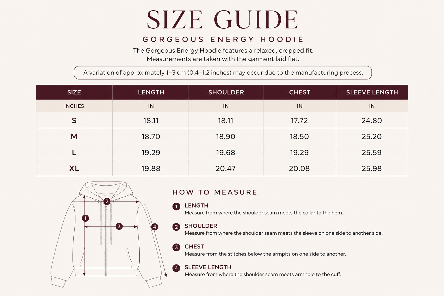 Gorgeous Energy Hoodie Size Guide.png