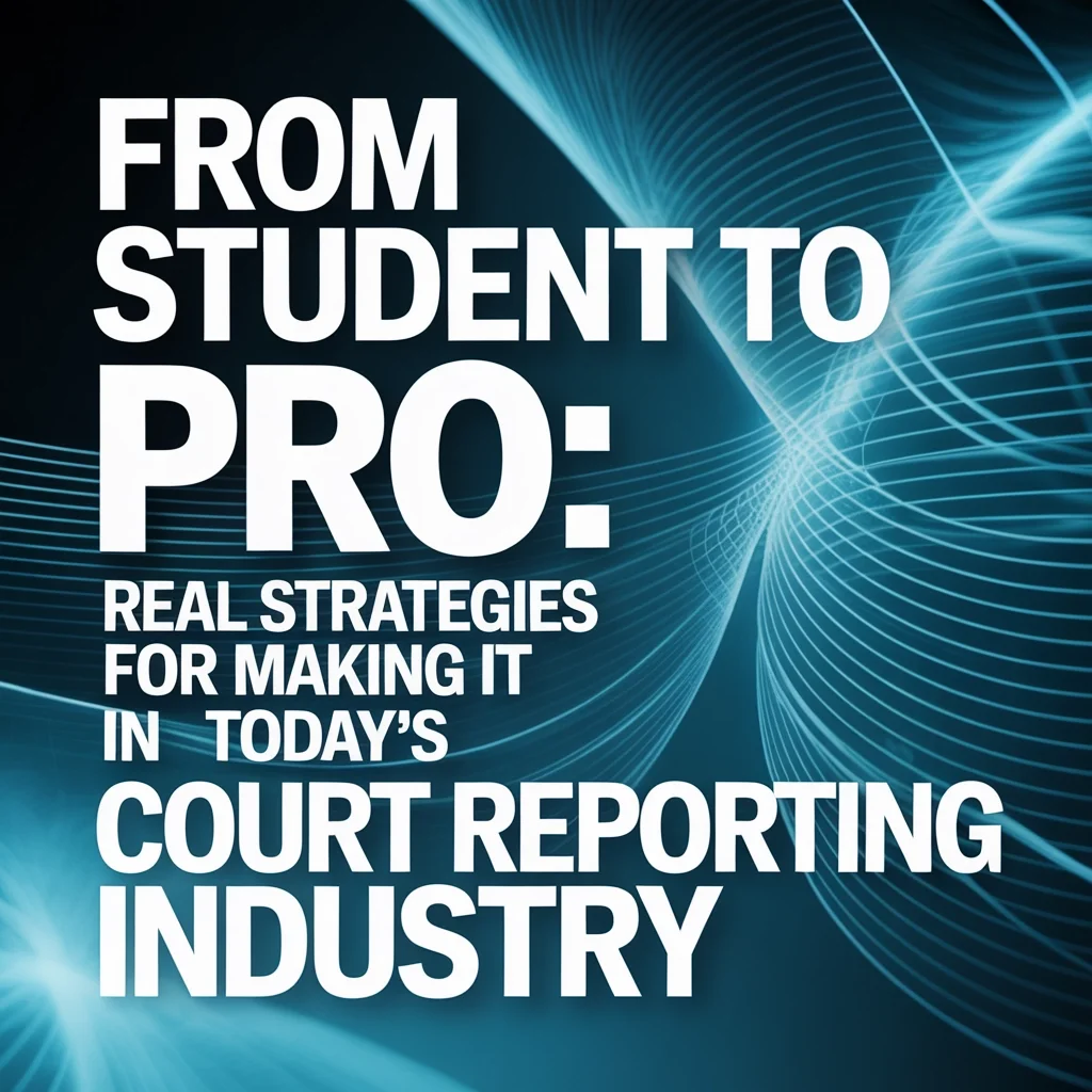 FROM STUDENT TO PRO: Real Strategies for Making it in today’s court reporting industry