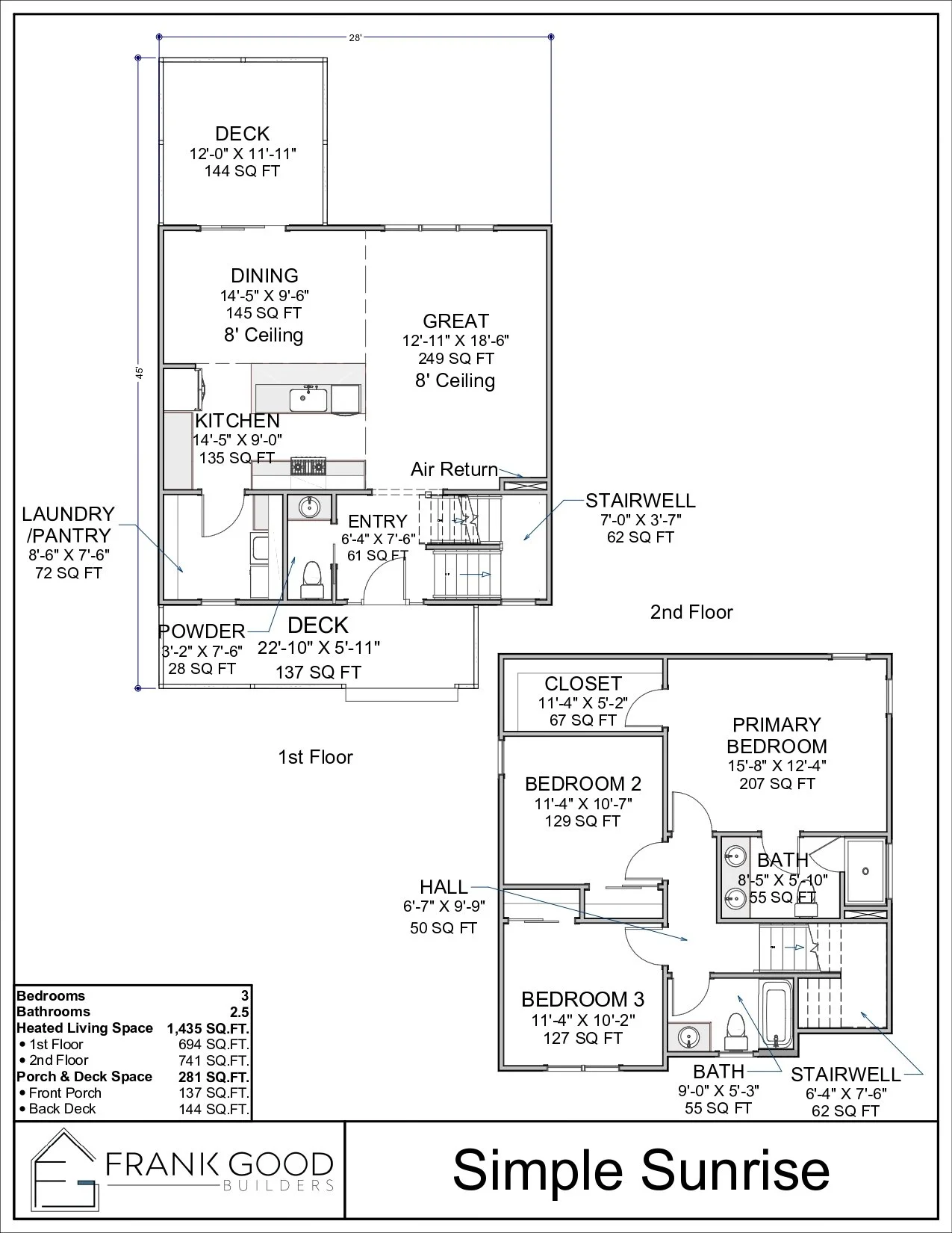 The Simple Sunrise floor plan