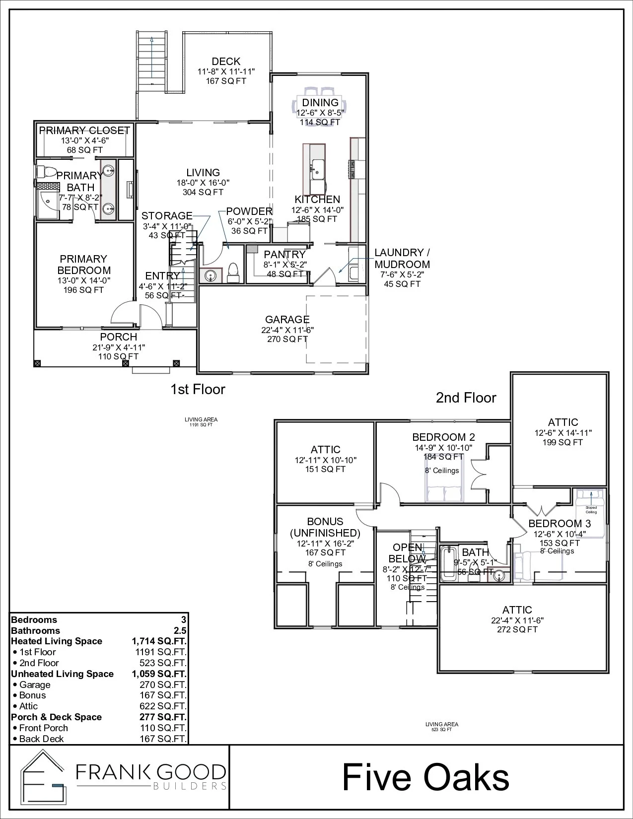 Five Oaks floor plan