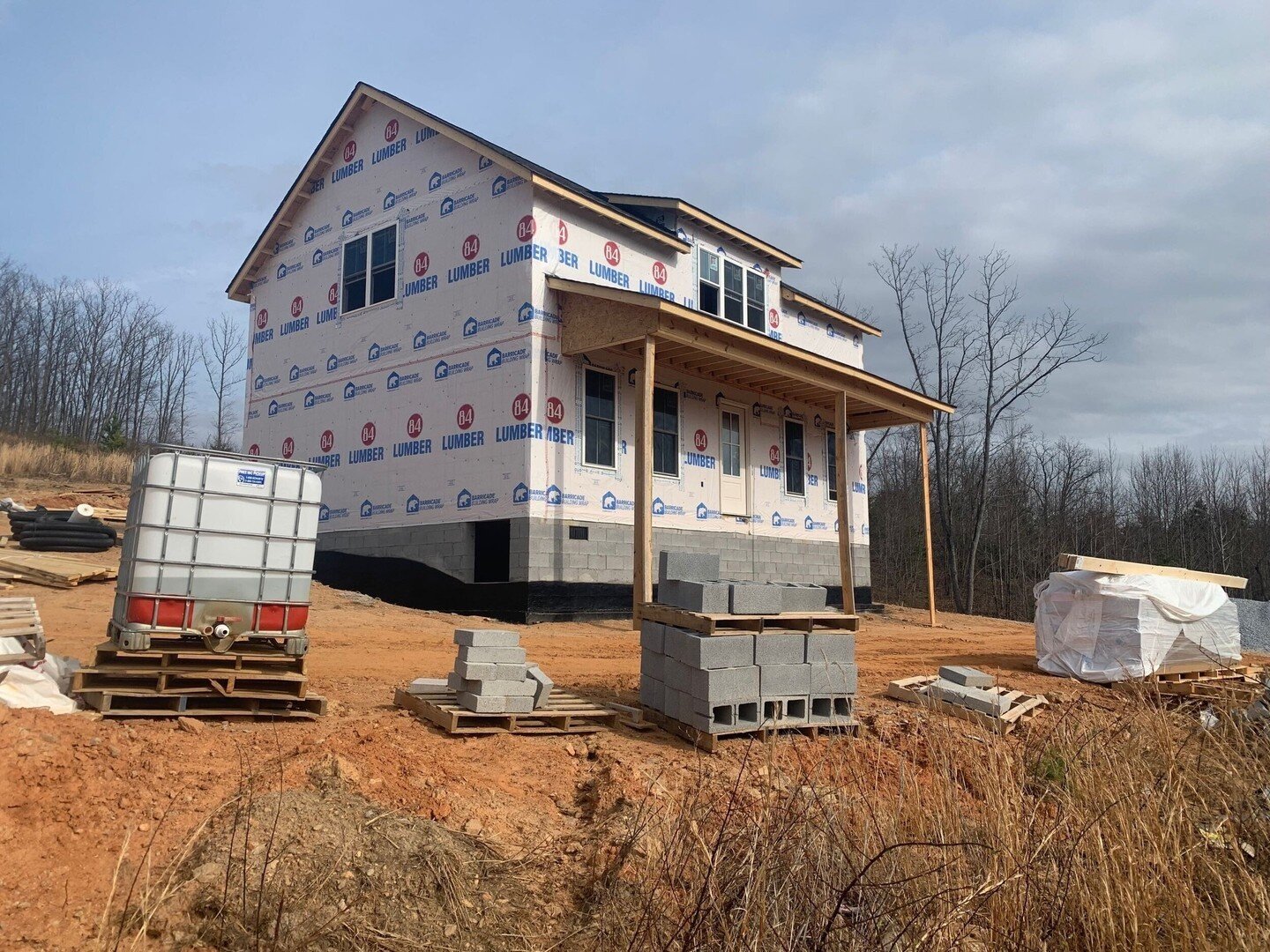 Progress check at Lot 18 on Dodson Drive in Rustburg, VA! The windows &amp; exterior doors have been installed, plumbing, electric &amp; HVAC rough is happening and the siding has been delivered! ⁠
⁠
We're currently offering this home off-market for 