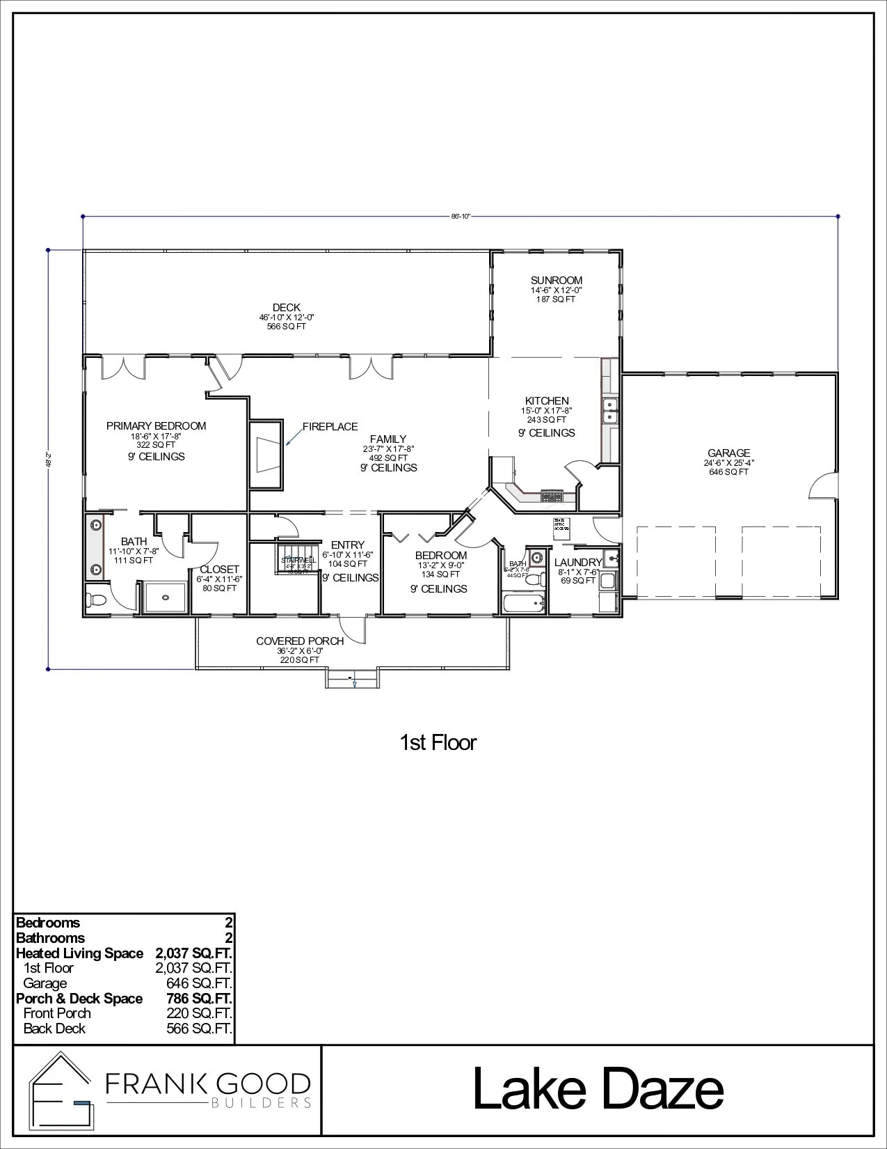 Lake Daze floor plan