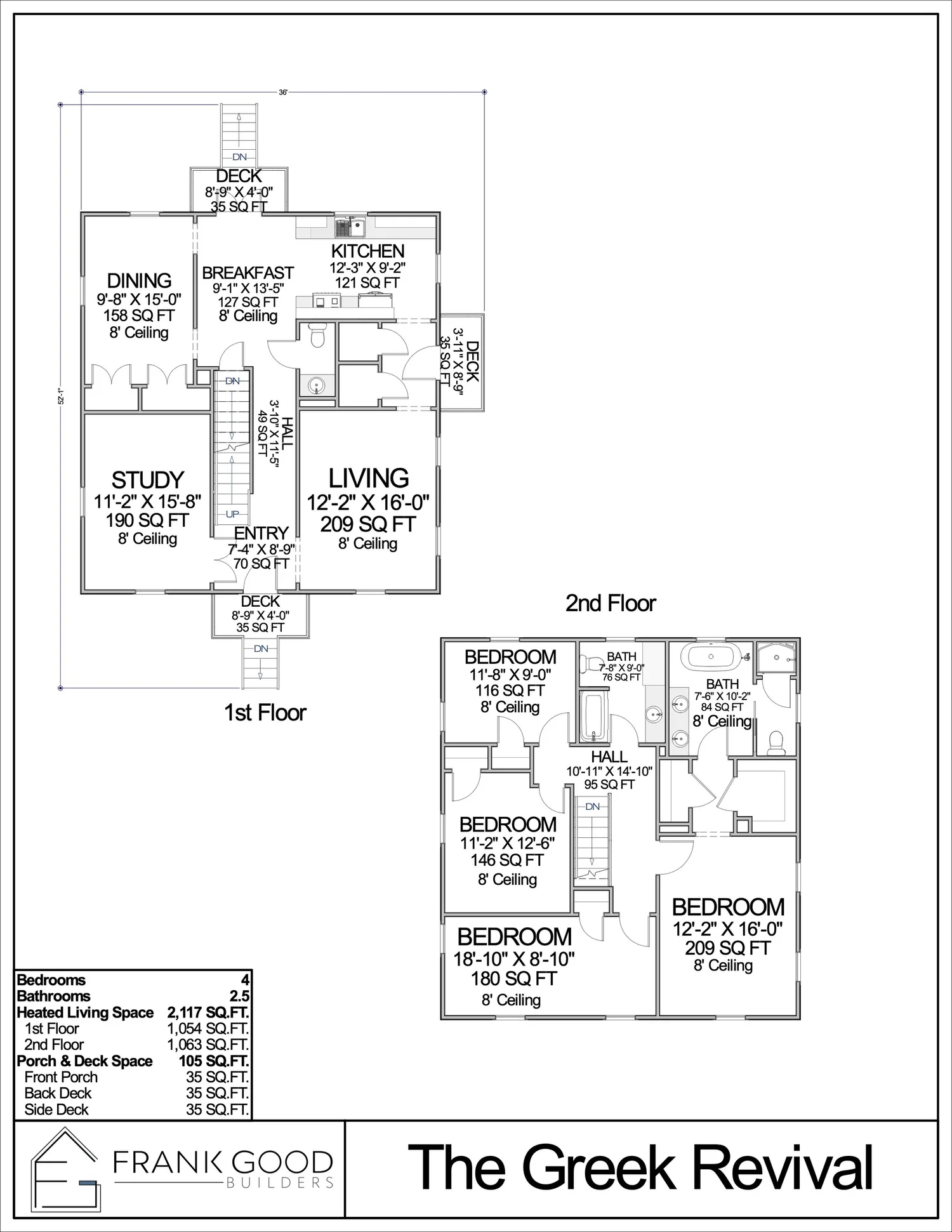 Greek Revival floor plan