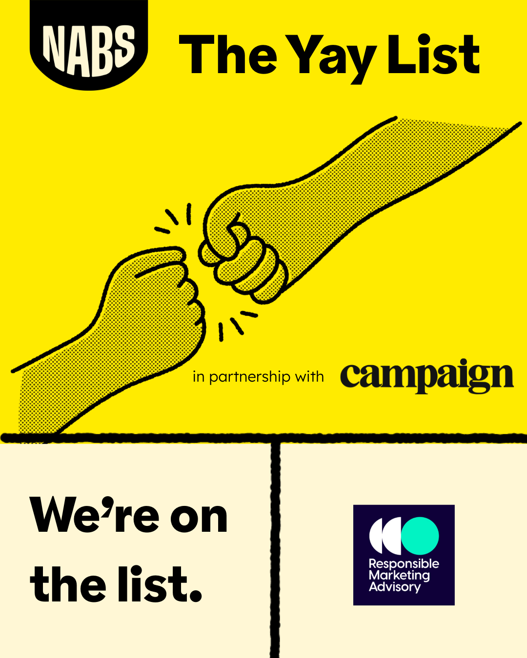 RMA recognised on NABS Yay List!