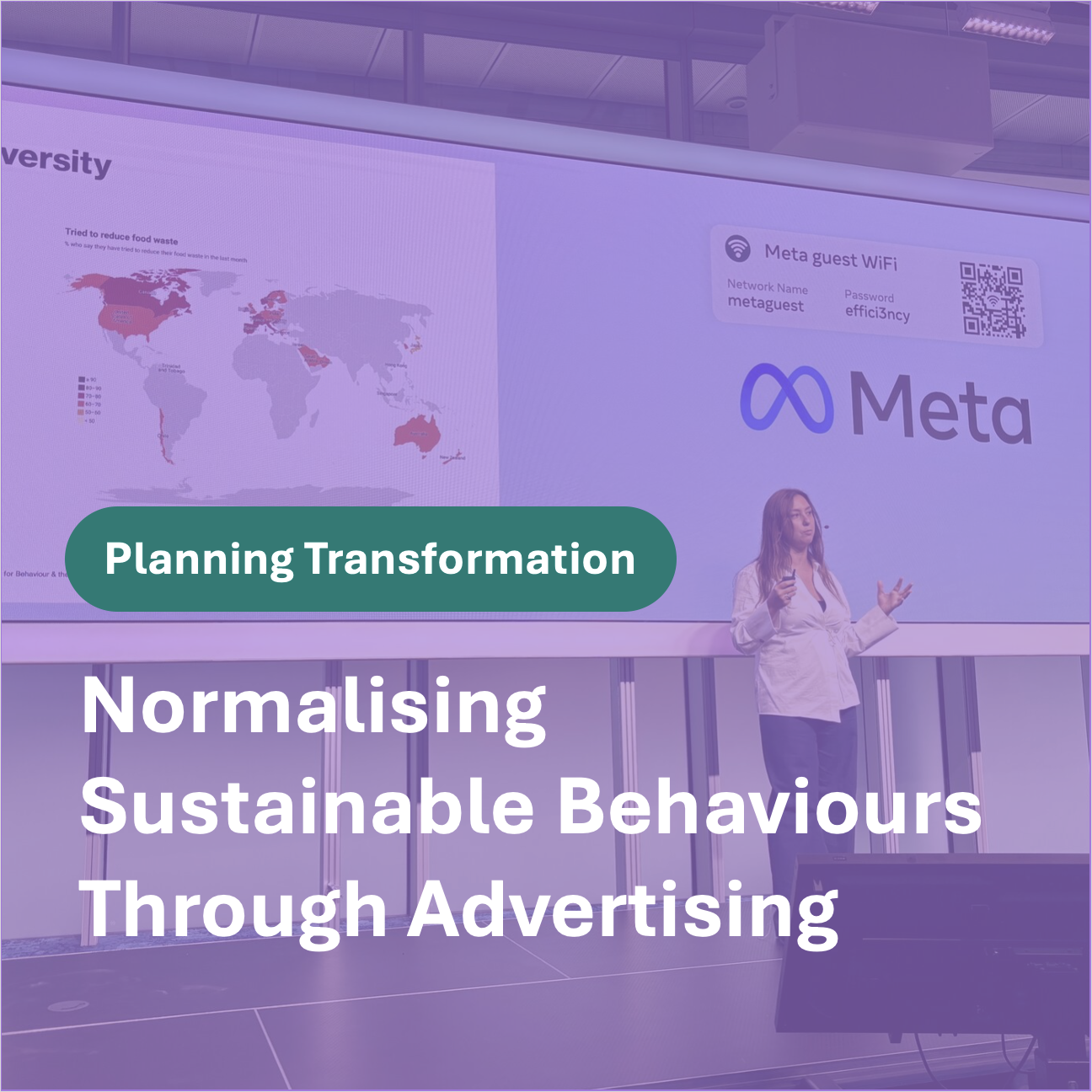 Aina speaking at an event