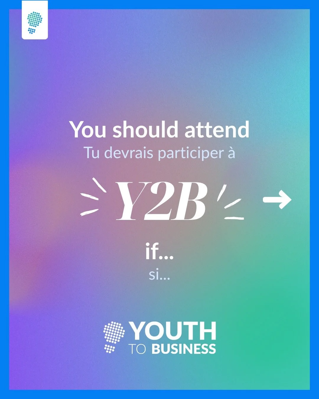 [FR followed by EN] Not every event is worth your time.
This one is.
Youth to Business isn&rsquo;t just another conference &mdash; it&rsquo;s where ambition meets opportunity, and where conversations turn into real impact. 💼🌍
If even one of these s