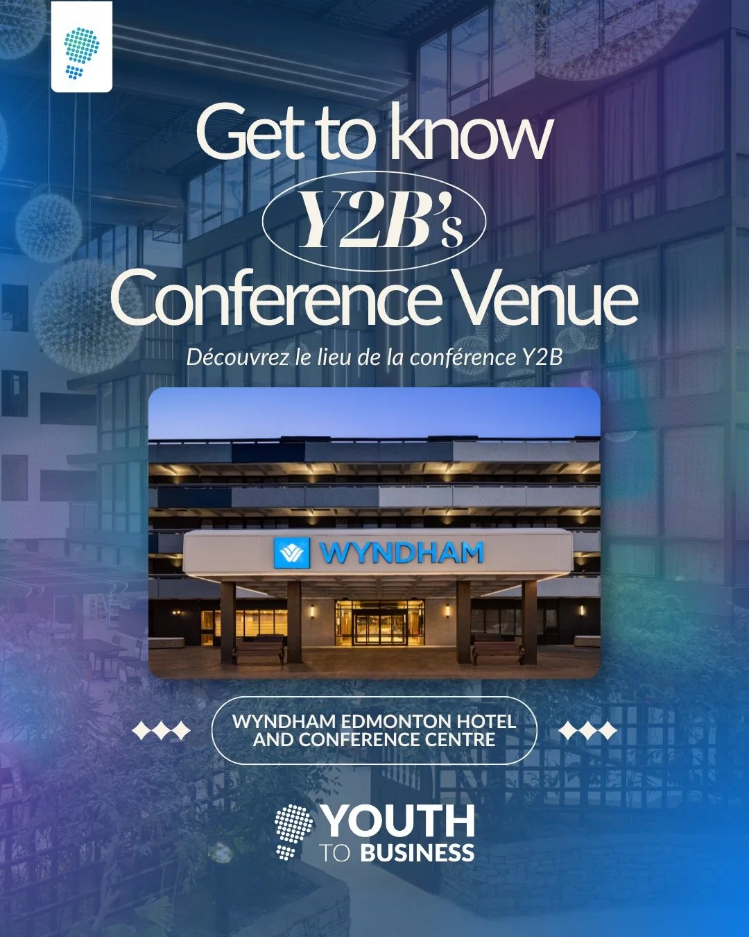 [EN] Get to know Y2B's venue! At @wyndhamedmontonhotel, you will find beautiful spaces including cozy rooms, karaoke and gym. See you soon there!
---

[FR] Venez d&eacute;couvrir les locaux de Y2B ! Chez @wyndhamedmontonhotel, vous trouverez de super
