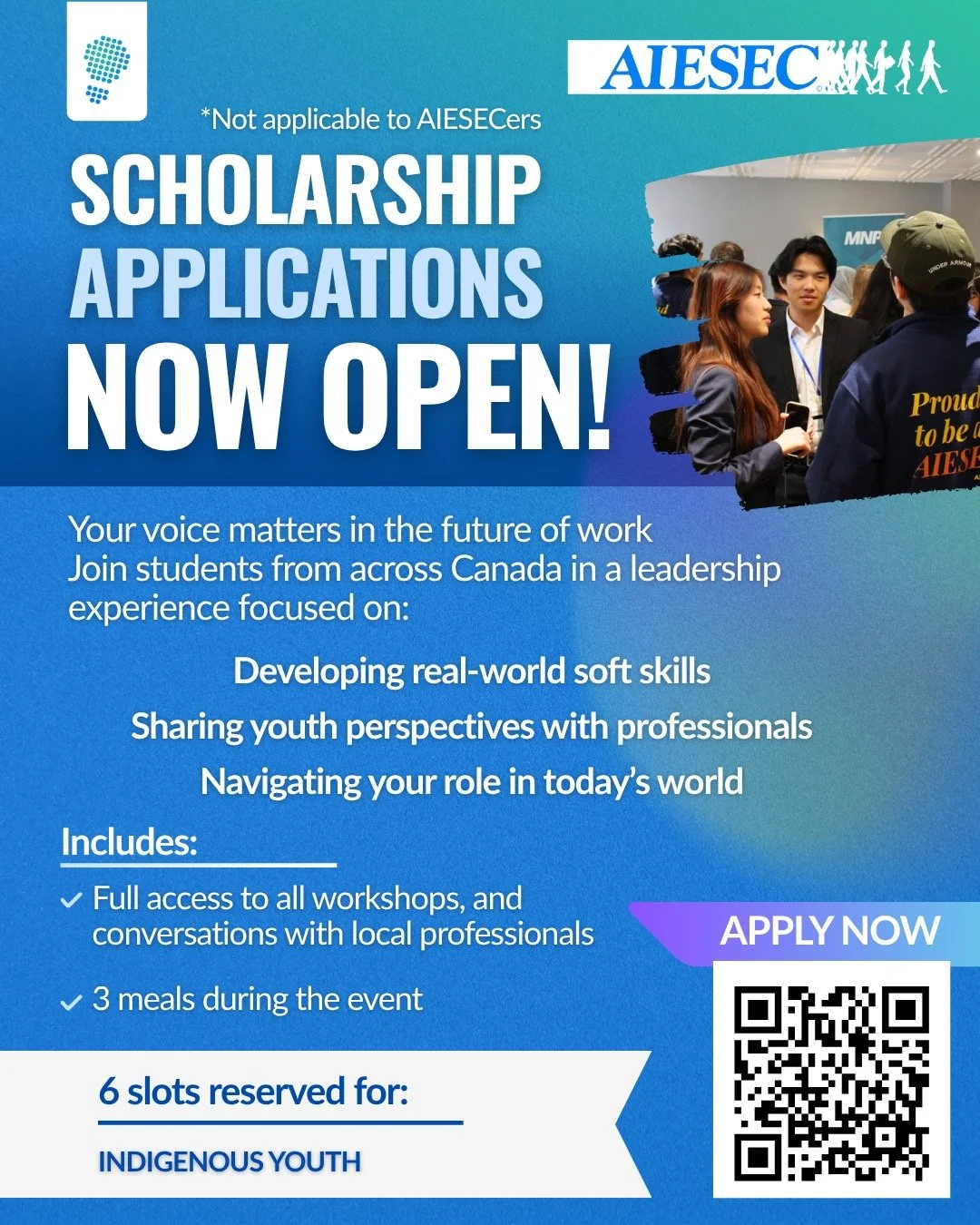 At Youth to Business 2026, we're committed to making this space more inclusive and accessible. Because diverse perspectives don't just belong in the room, they strengthen it. If this speaks to you, we encourage you to apply and be part of the convers