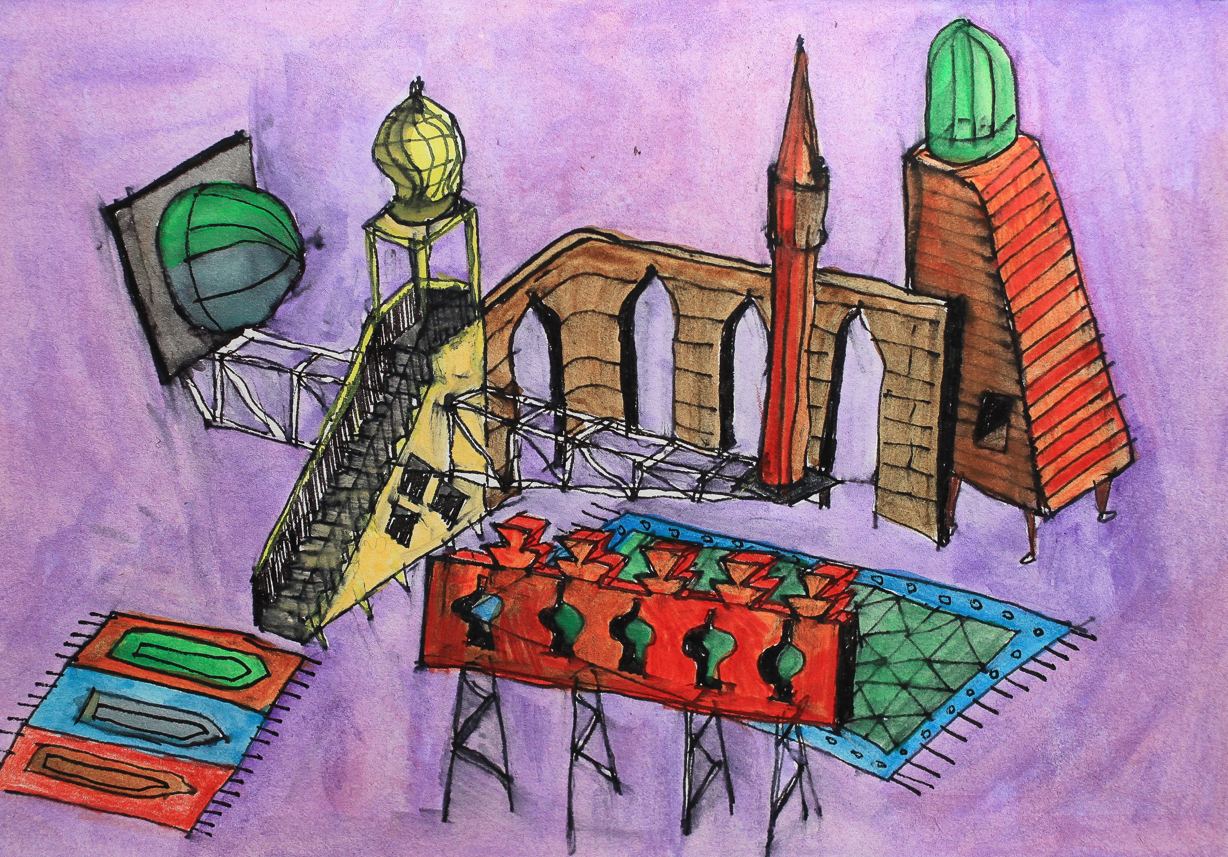 Mosque Assemblage II, 2021
