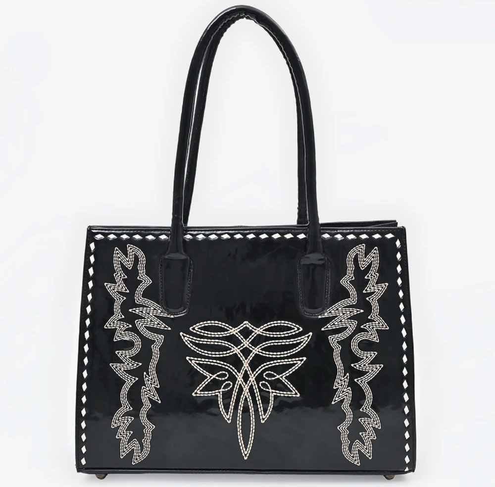 Boot Stitch Leather Tote