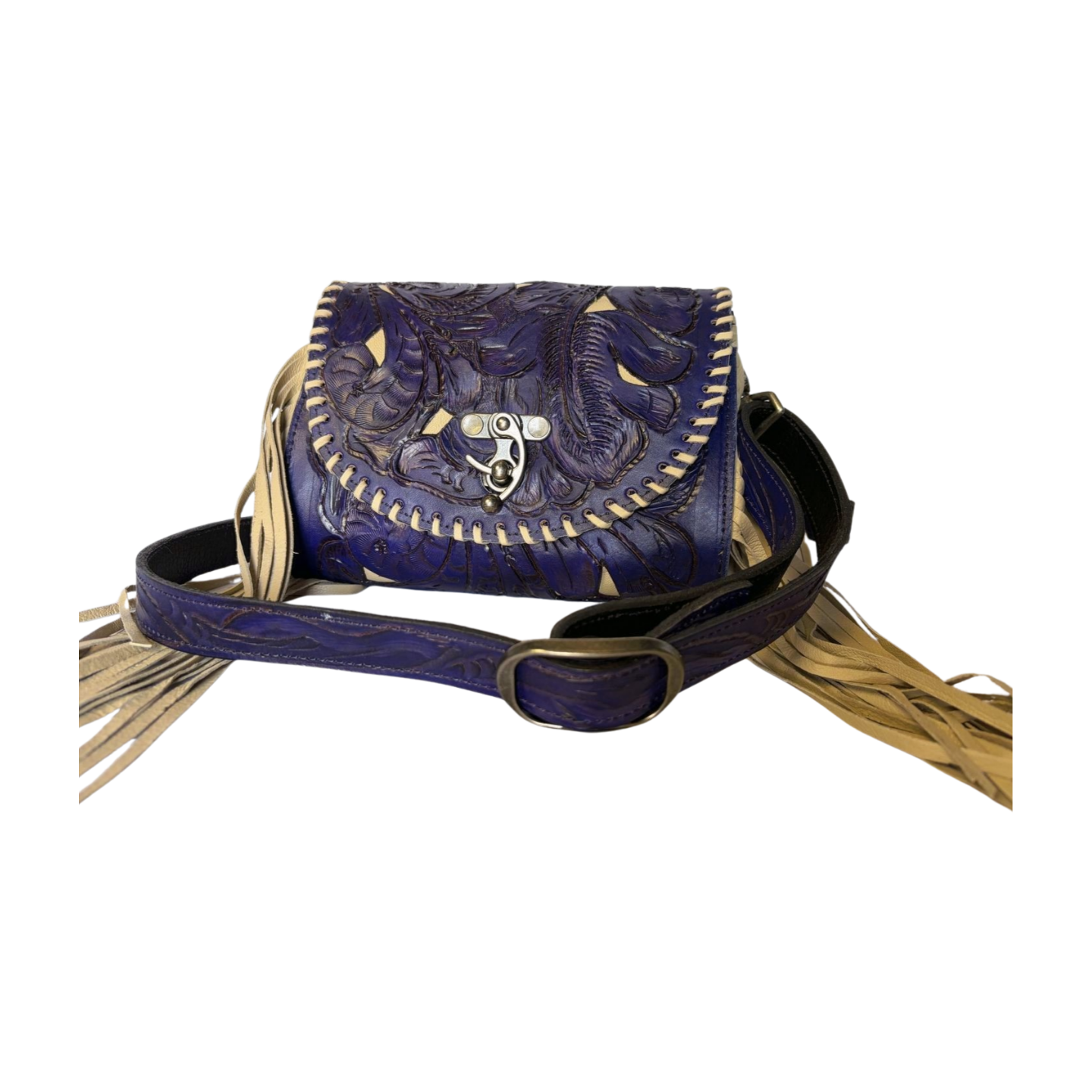 Juan Antonio Purple & White Crossbody