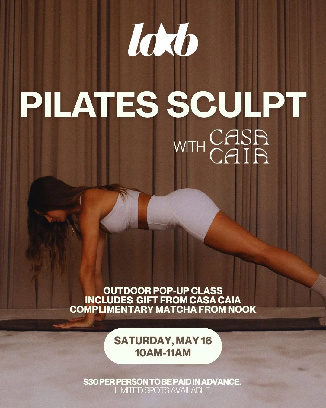 Outdoor Pilates Sculpt Class with Casa Caia