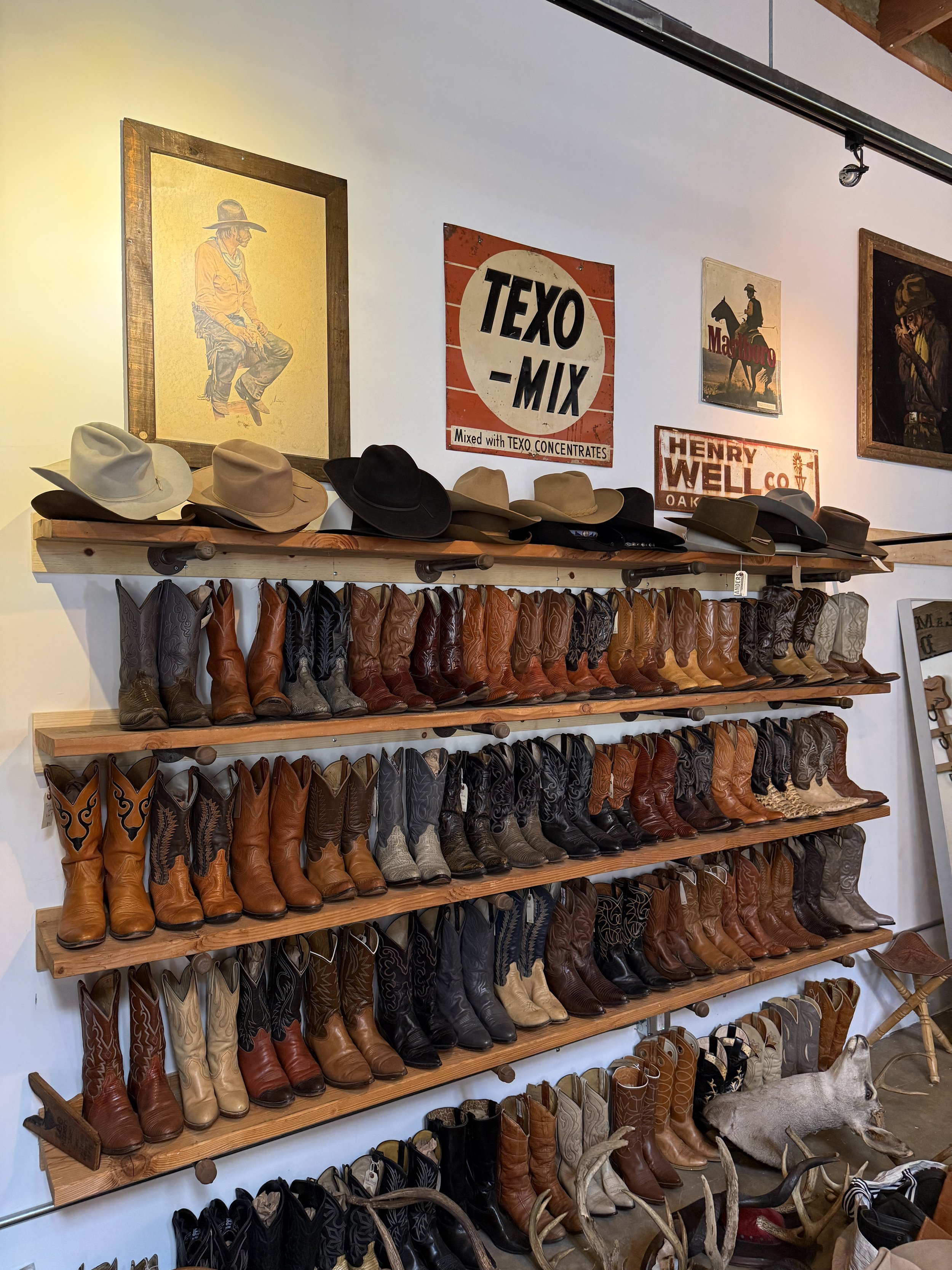 Landers has an array of cowboy boots.jpeg
