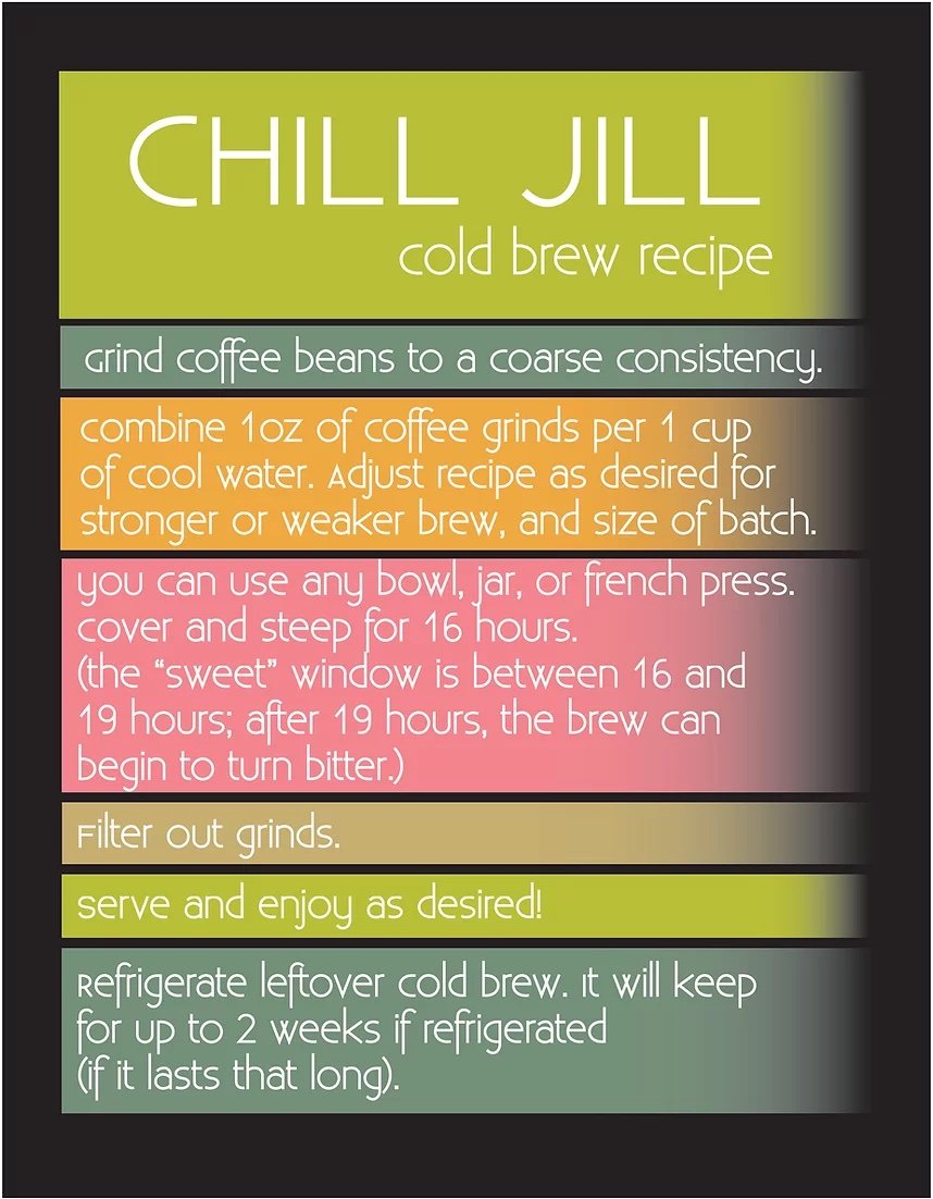 Chill Jill  Cold Brew Blend — Jacked up Jill Coffee