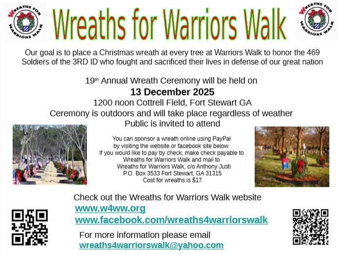Dec. 13 - Wreaths for Warrior Walk 