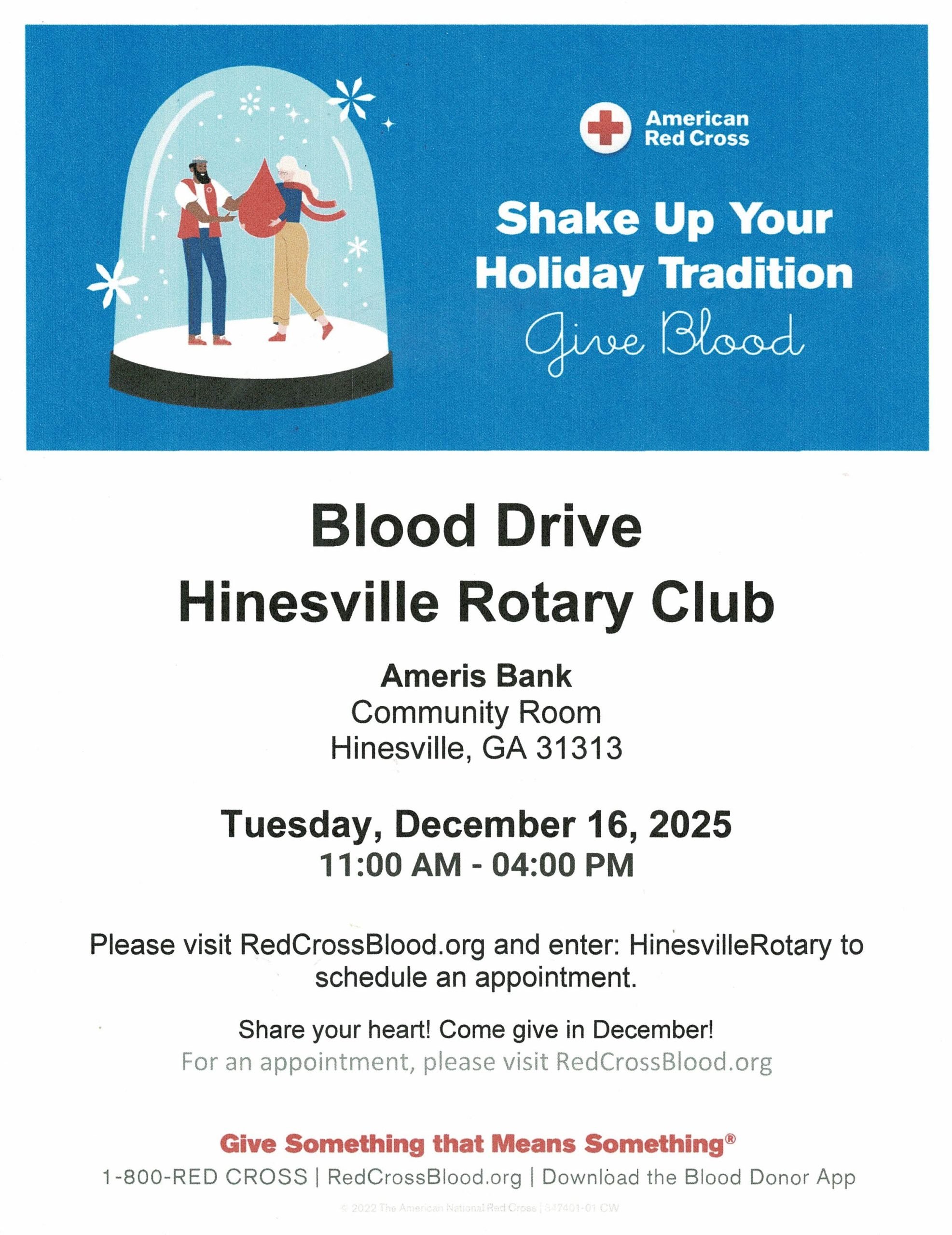 Dec. 16 - Blood Drive 