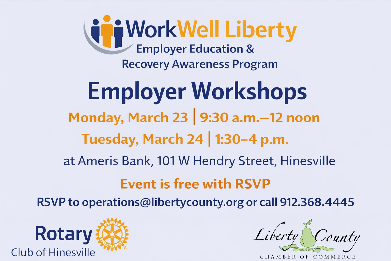 March 23 @ 9:30 AM Work Well Liberty