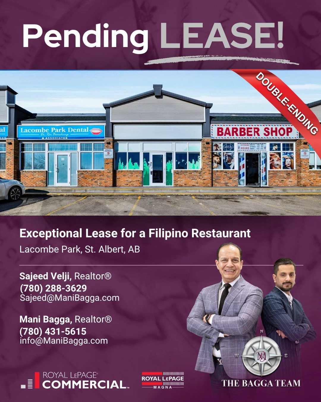 🚨 Pending Lease | Liberton Square &ndash; St. Albert 🚨

Welcome to Liberton Square!
This 1,314+ sq. ft. retail unit in one of St. Albert&rsquo;s busiest commercial corridors is now PENDING with a 5-year lease for a Filipino restaurant&mdash;double 