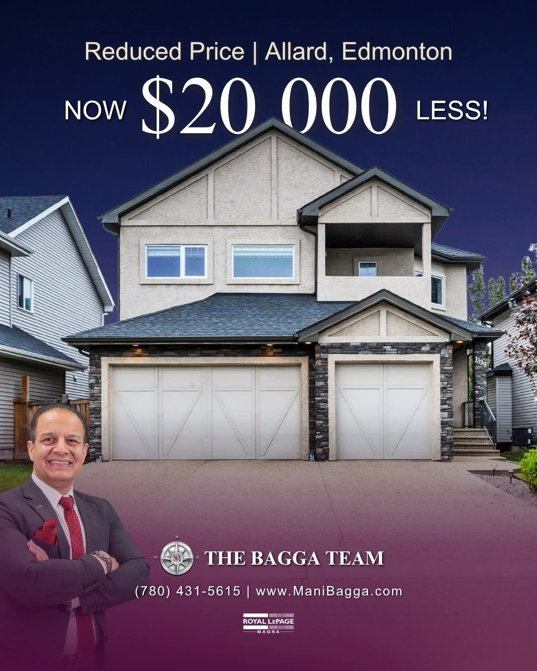 REDUCED PRICE ALERT! 🔥

Price reduced by $20,000 from its previous price!
Address 📍 Allard, Edmonton
Square Feet 🏡 2,840+ sqft
Bedrooms 🛏 5
Bathrooms 🛁 3

MLS: E4453562

🏡 Welcome to this Grand Residence!

Featuring soaring ceilings, open-to-ab