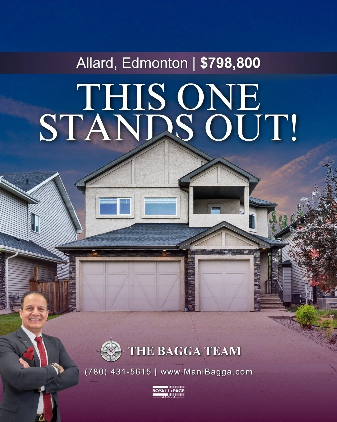 Featured Property:

📍 Allard, Edmonton
🔨 Year Built: 2014
🏡 Square Feet: 2,840+ sqft (+1,311 sqft basement)
🛏 Bedrooms: 5
🛁 Bathrooms: 3

MLS: E4453562

✨ Welcome to Allard! ✨ This grand residence offers over 2,840 sq ft of luxurious living spac