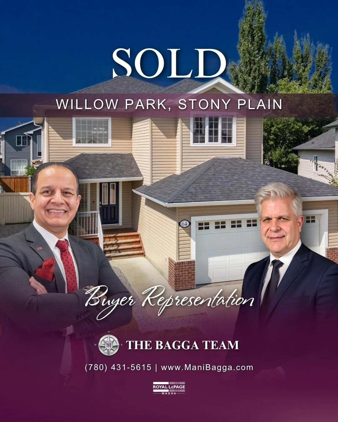 🎉 Huge Congratulations to our amazing buyers! 🎉

The Bagga Team is thrilled to celebrate the successful purchase of this beautifully finished home in Willow Park, Stony Plain! 🏡✨ With the property selling at an impressive 1% below the listed price