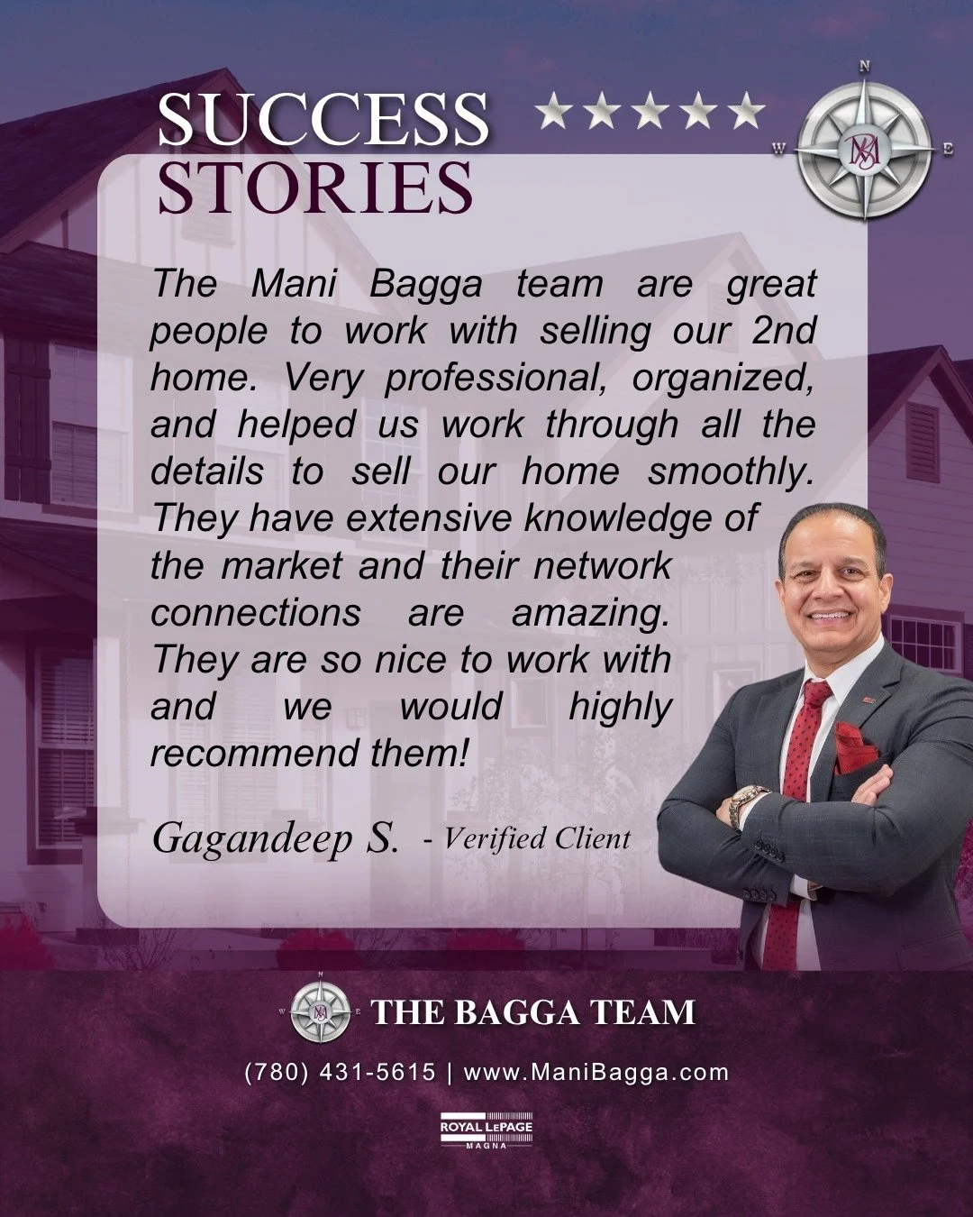 🌟 Client Testimonial Spotlight! 🌟

A huge shoutout to The Bagga Team for once again exceeding expectations and delivering an exceptional home-selling experience! 🙌 Professionalism, organization, and expert market knowledge were the driving forces 