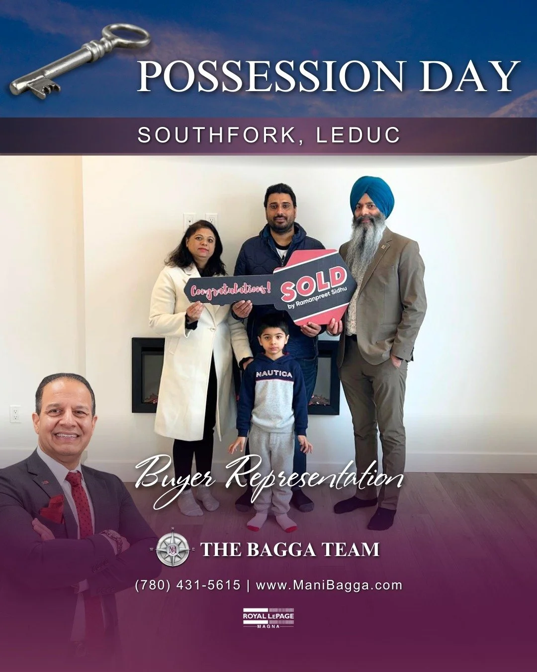 🏡✨ Possession Day Joy! ✨🏡

Ramanpreet Sidhu of The Bagga Team is thrilled to celebrate the buyers on the pre-construction closing of this detached single family home in Southfork, Leduc, beautifully built by Homes by Avi! 🏡🌳

From the moment this