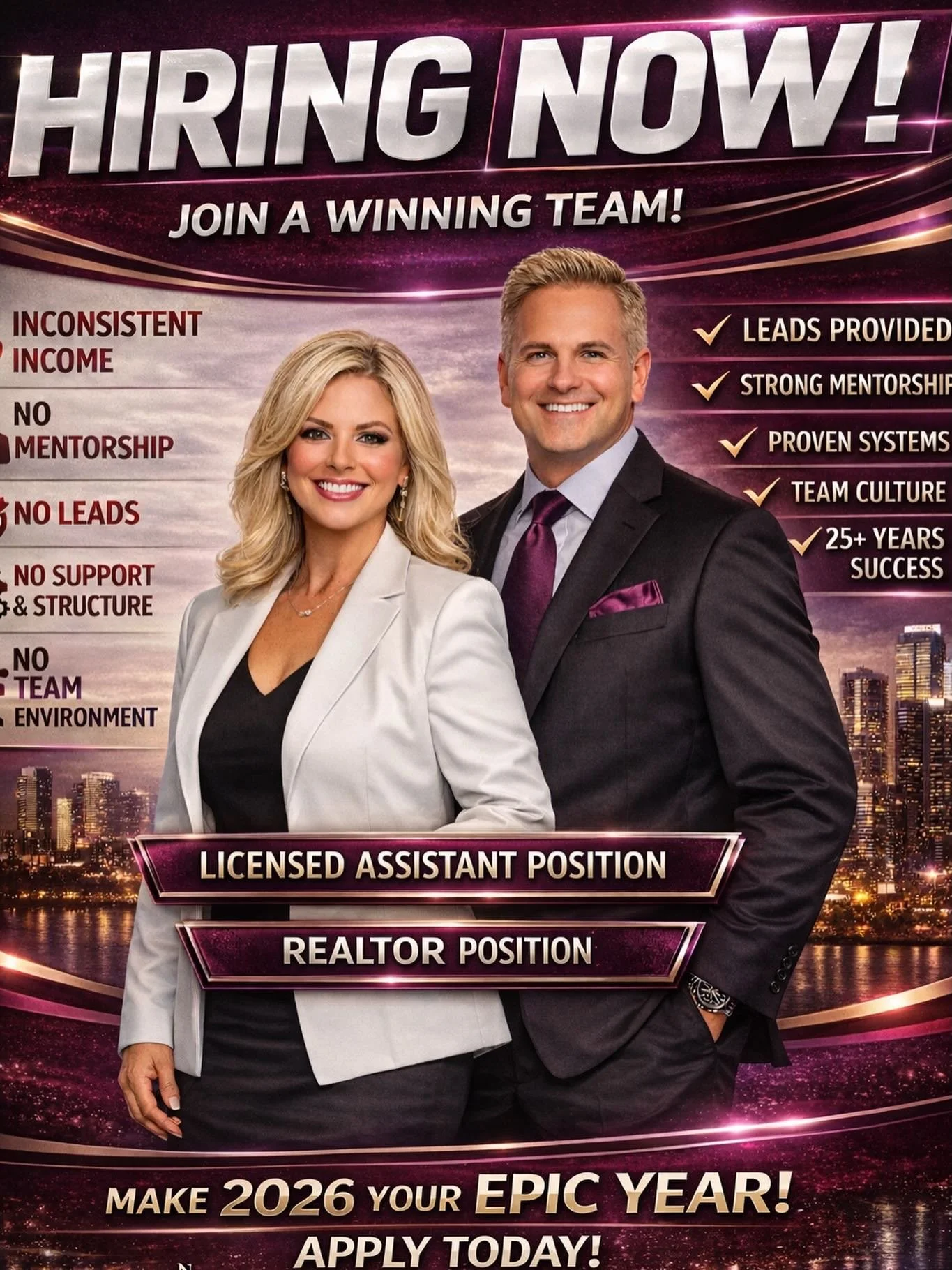 🚨 NOW HIRING | 2 KEY POSITIONS 🚨
🔥 THE BAGGA TEAM &ndash; ROYAL LEPAGE MAGNA 🔥
📍 Edmonton | Immediate Openings | 2026 STARTS NOW

Let&rsquo;s cut through the noise.

If you&rsquo;re in real estate right now, you already know the truth.

💭 Does 