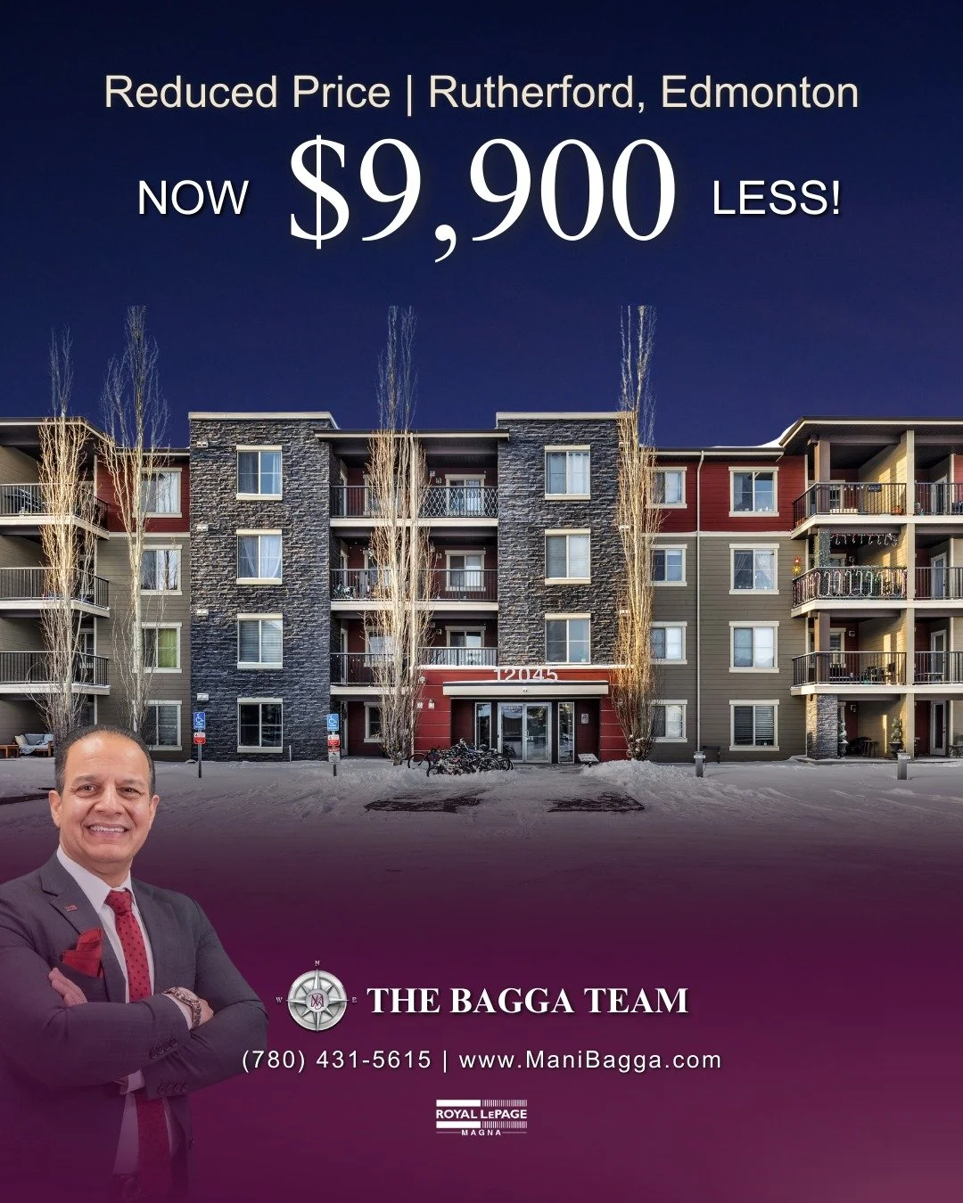 Reduced Price Alert!:

Priced reduced by $9,900 from its previous price!
Address 📍 Rutherford Landing, Heritage Valley
Year Built 🔨 2014
Square Feet 🏡 844+ sqft
Bedrooms 🛏 2
Bathrooms 🛁 2

🏡 Welcome to this Modern Condo!

This 2-bedroom + den c