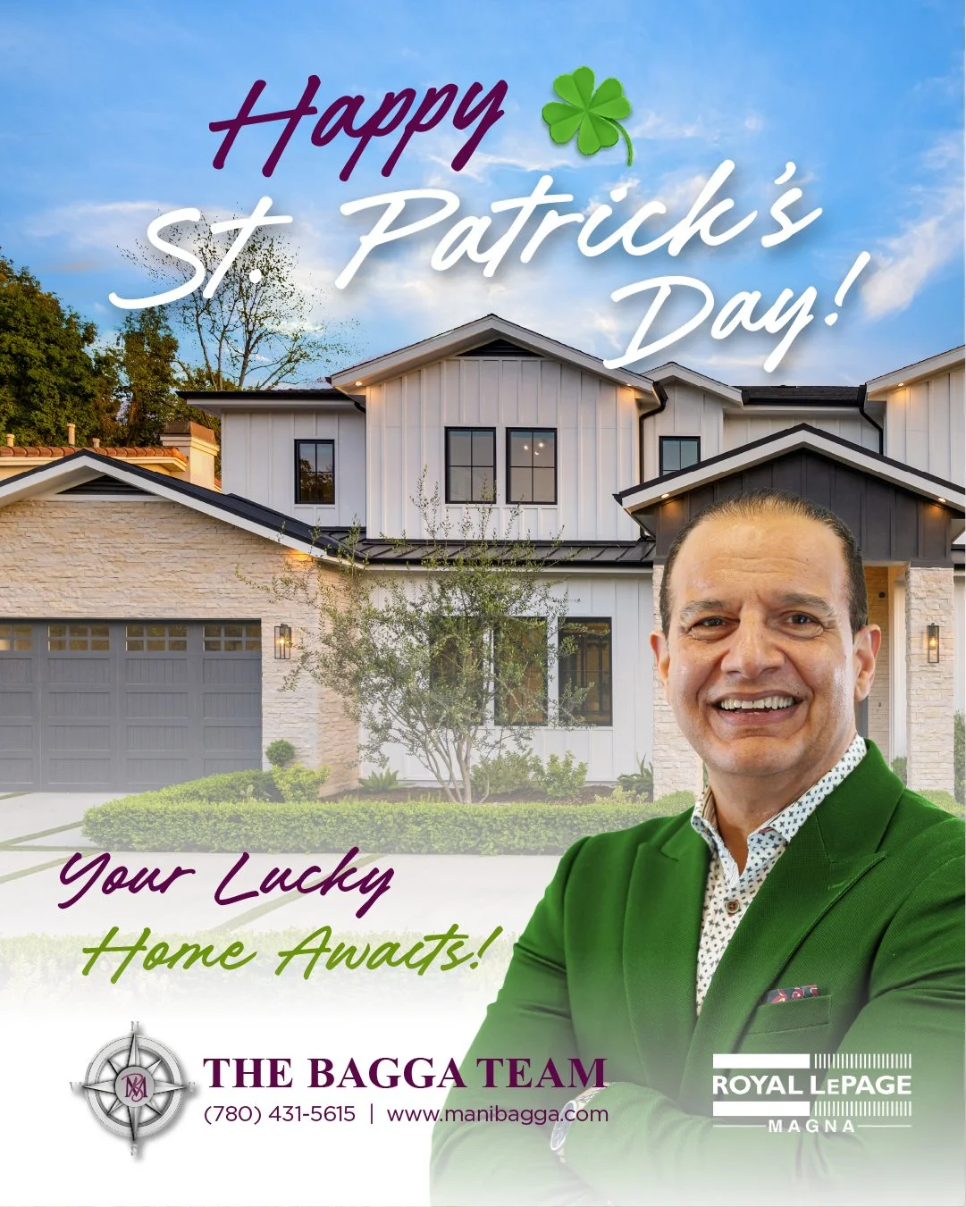 🍀 Feeling lucky this St. Patrick&rsquo;s Day? 🌈 Your dream home might be just around the rainbow! 🏡✨

💚 Your Lucky Home Awaits with The Bagga Team!

🏠 Let&rsquo;s find your pot of gold&hellip; a home you&rsquo;ll love forever!

📞 Call us today: