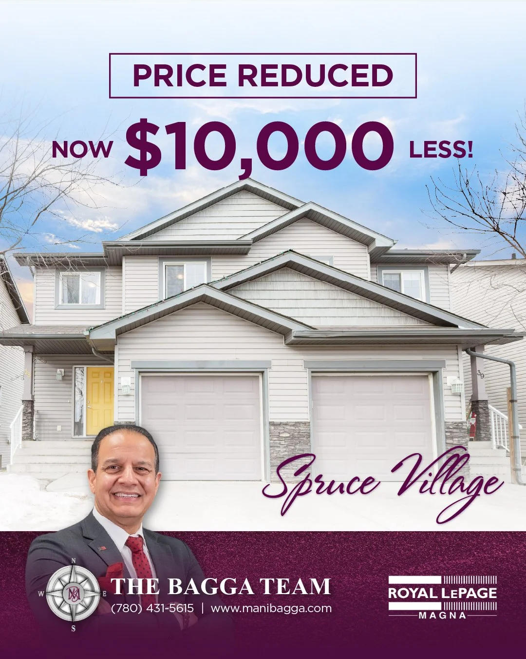 🔥 PRICE REDUCED! 🔥
Beautiful Walkout Half-Duplex in Spruce Village &ndash; Now $10,000 Less! 🏡

📍 Location: Spruce Village
📐 Size: 1,790+ SQ FT
🛏 Layout: 3 Bedrooms + Walkout Basement

Looking for your next home? This well-maintained half-duple