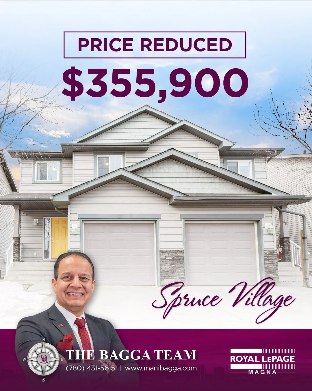 PRICE DROPPED!
and this one just got even more interesting 👀

Welcome to Spruce Village 🌿
Where your backyard isn&rsquo;t another house&hellip; it&rsquo;s open sky, green space, and peace.

This 1,790+ sqft walkout half-duplex hits different:
✔️ No