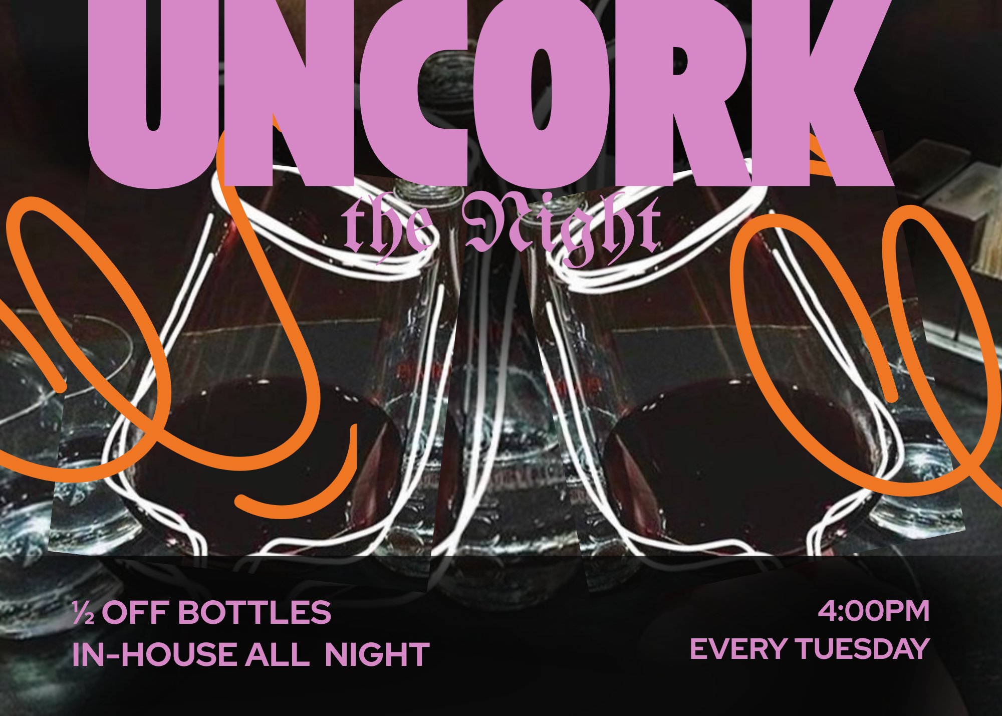 1/2 Priced Bottles of Wine