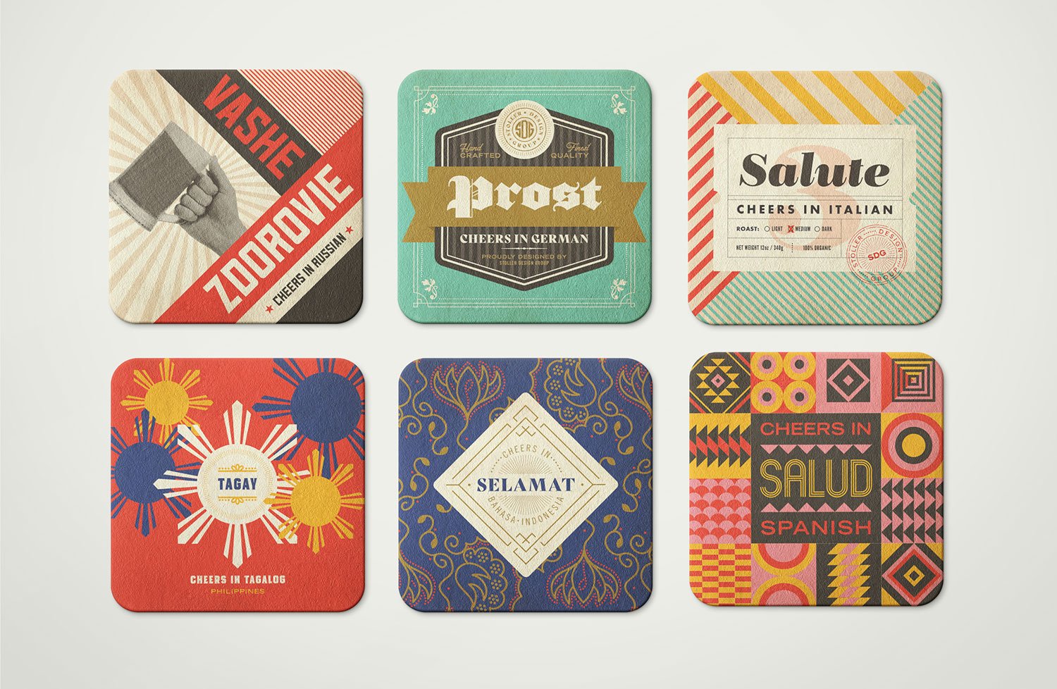 Stoller Design Group holiday coasters promo 