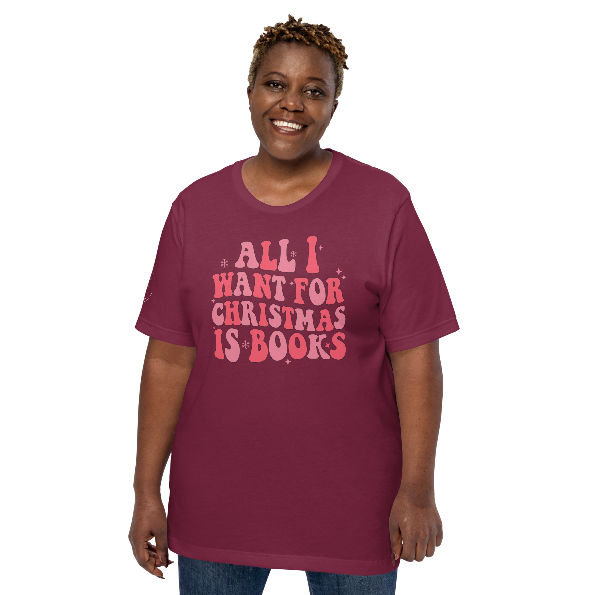 ALL I WANT FOR CHRISTMAS IS BOOKS t-shirt