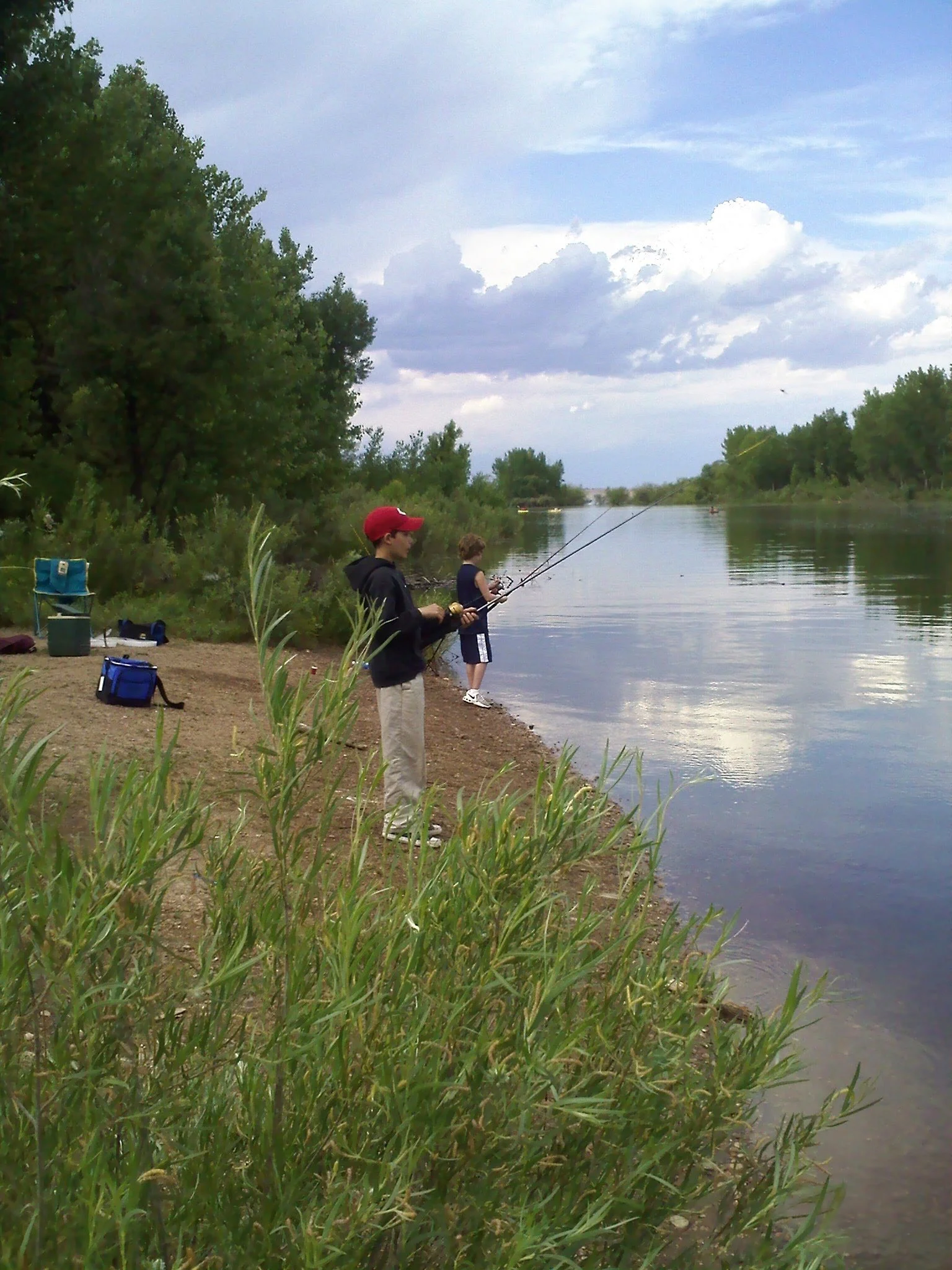 About the photo: It reminds me of the children's book and song, "God Loves to Talk to Boys When They're Fishin'."
Location: South Platte River, Colorado 
Photo and description by: Carrie Buchan
