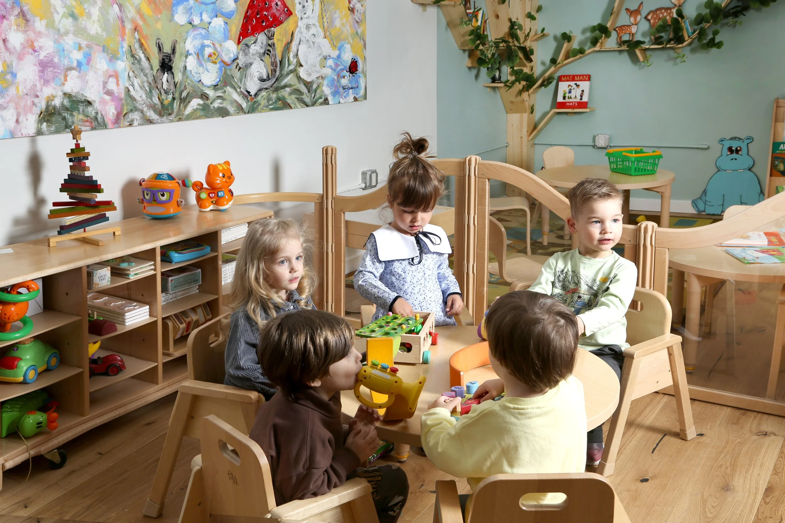 Bright and welcoming classroom at Ladybug Daycare, Carroll Gardens