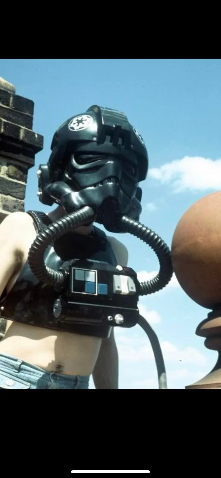 Prototype Chest Box and Helmet, was not used on screen.