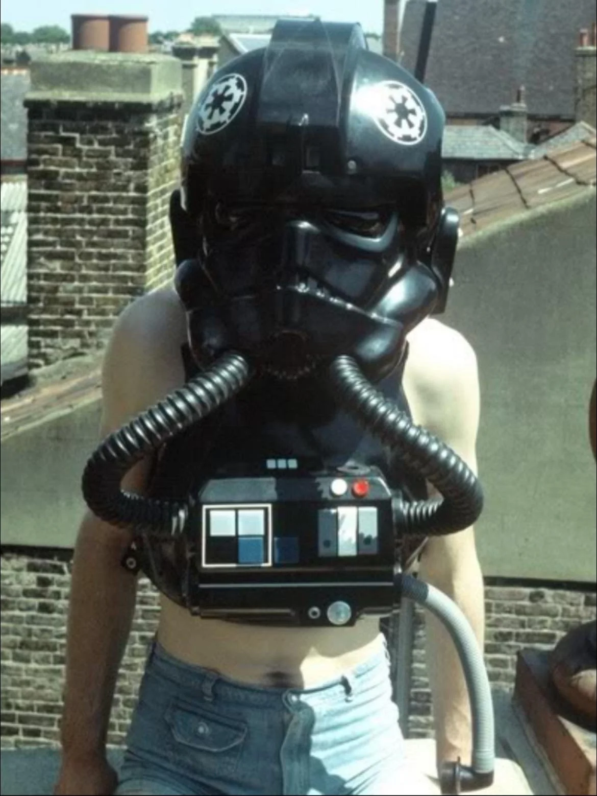 Prototype Chest Box and Helmet, was not used on screen.