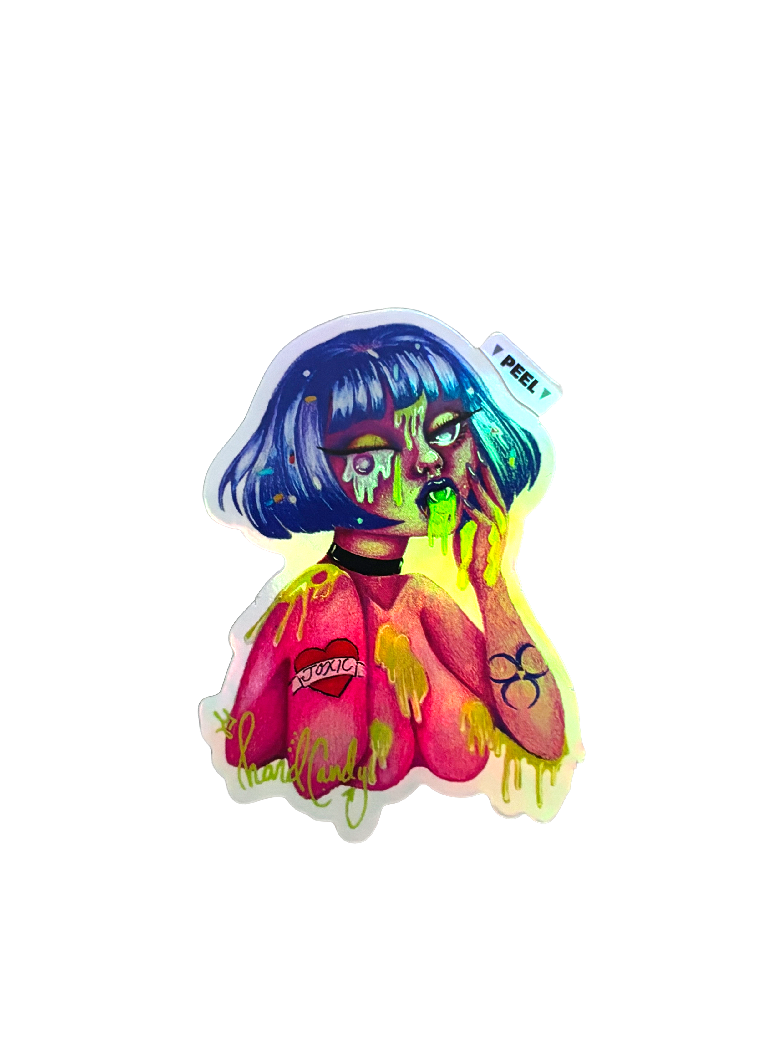 Toxic Waif Holographic Sticker