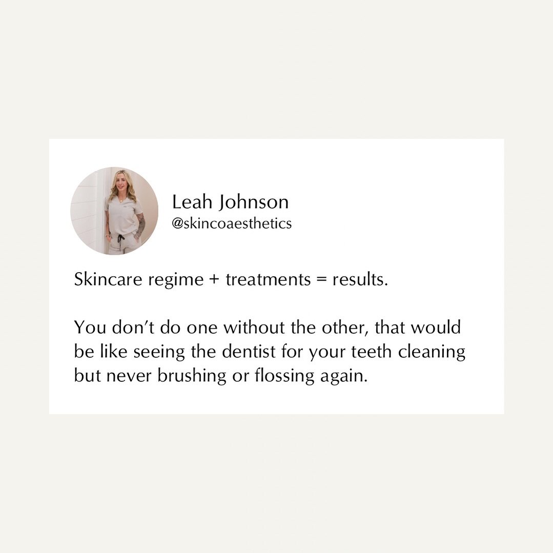 Invest in the products girlfriend 🫡  your skin will thank you!

Remember, if you can only financially do one.. I will ALWAYS suggest skincare first, followed by treatments that will fit your budget &amp; needs. 

Ready to transform? Book your skin c