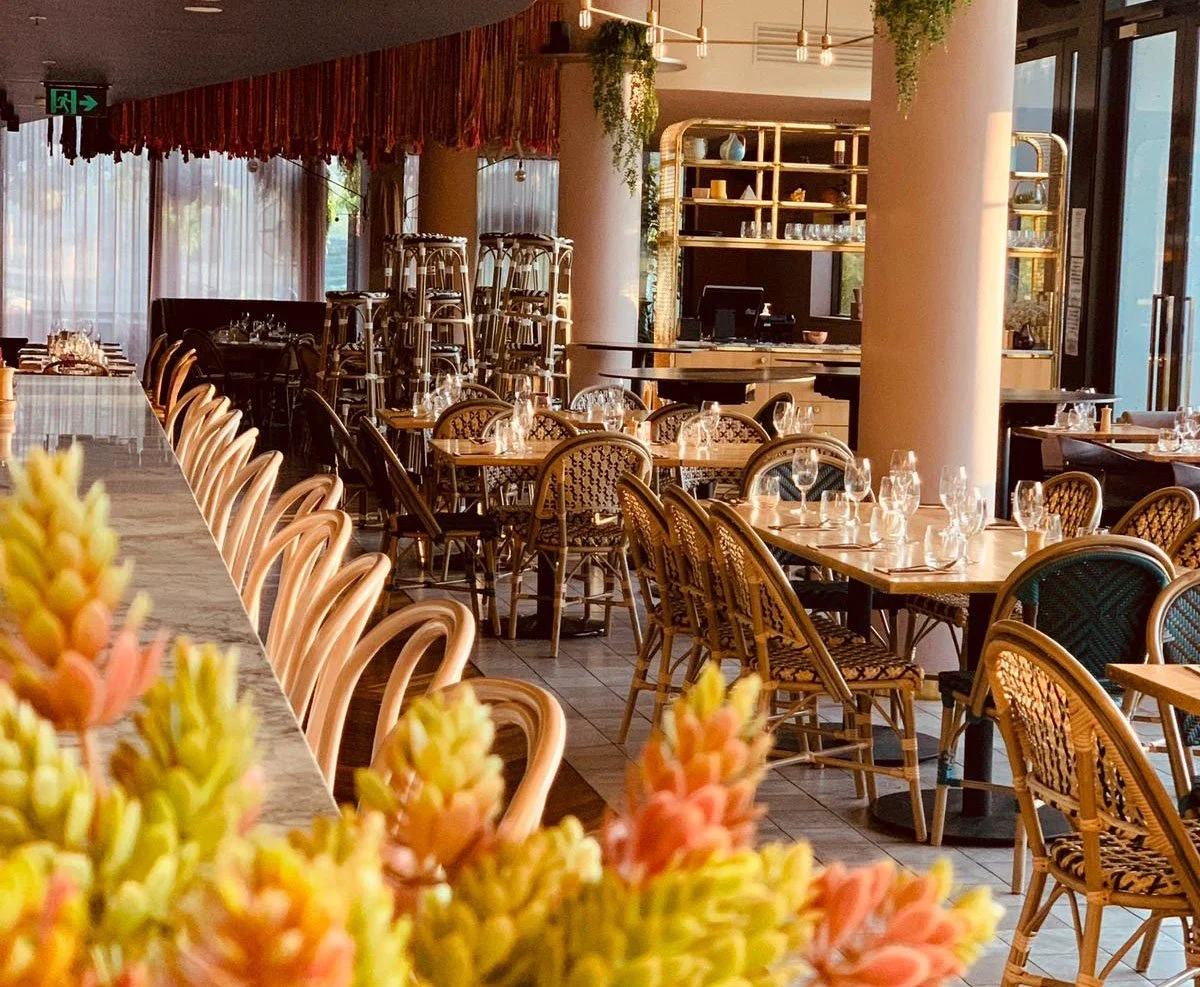 Main dining area design by Kelly Ross at a hospitality venue in Canberra.