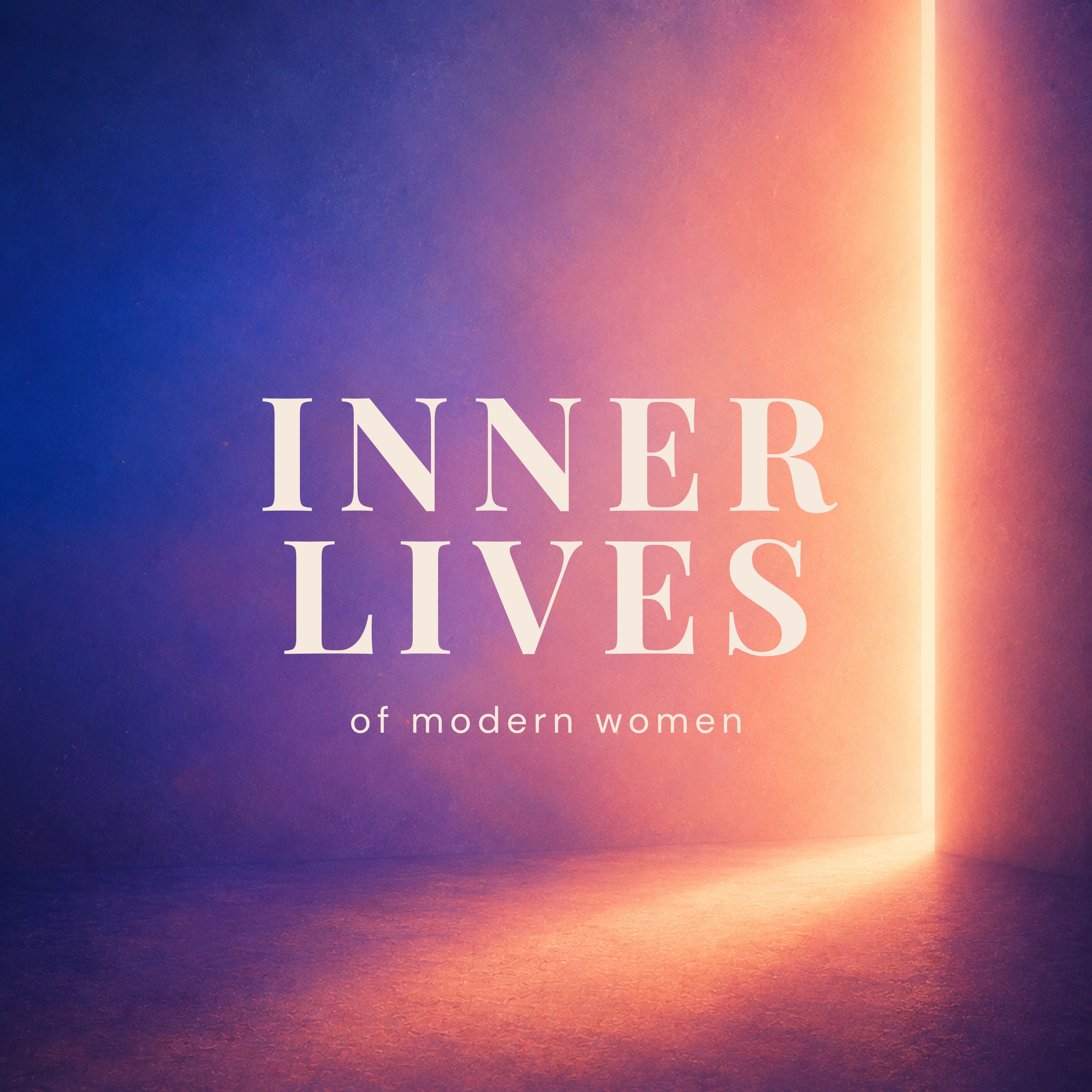 Book cover titled "Inner Lives of Modern Women" with a gradient background from blue to pink to orange.