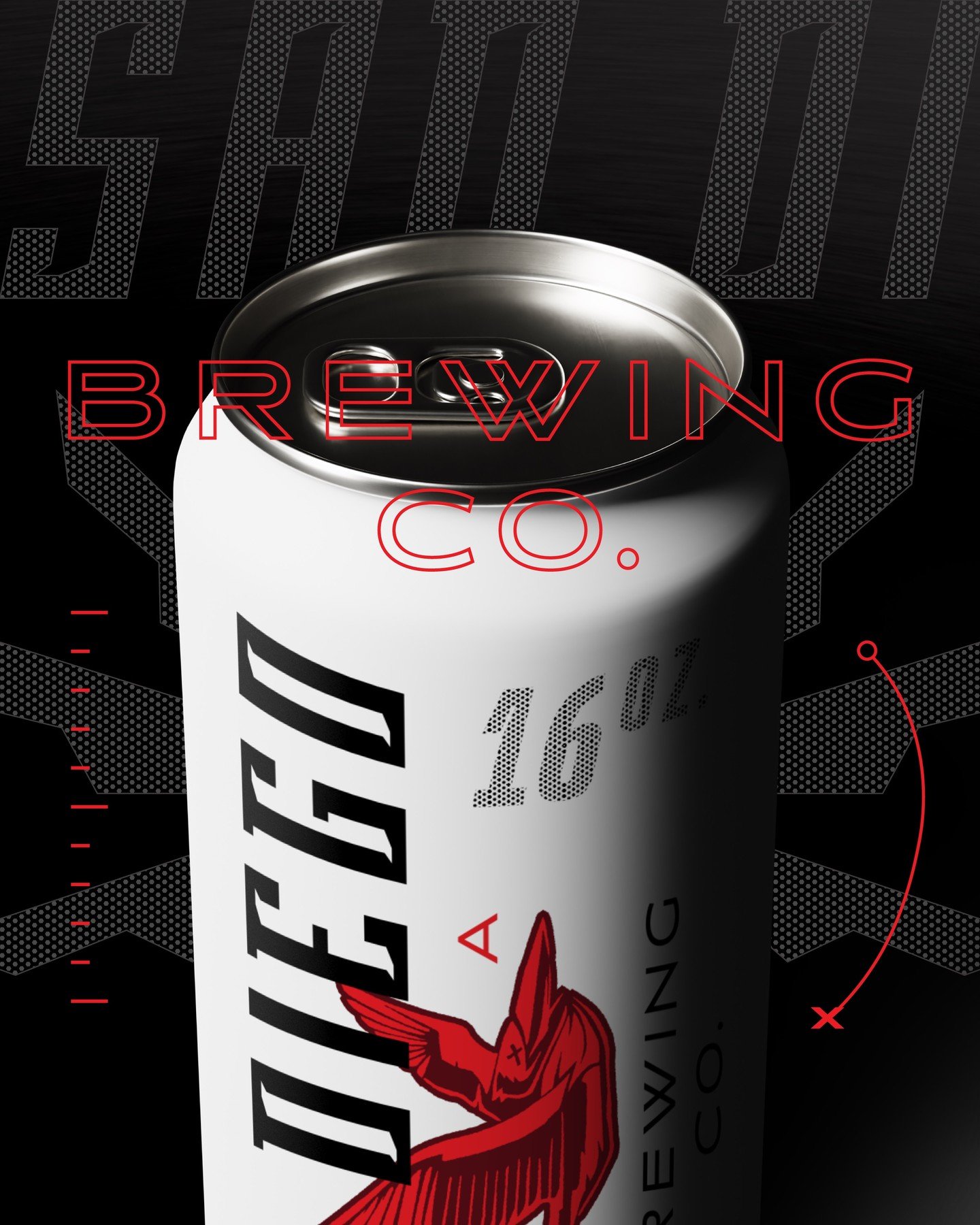 When developing the can, we envisioned a striking design that boasted bold colors with a more modern layout. Here's a closer look at that concept.