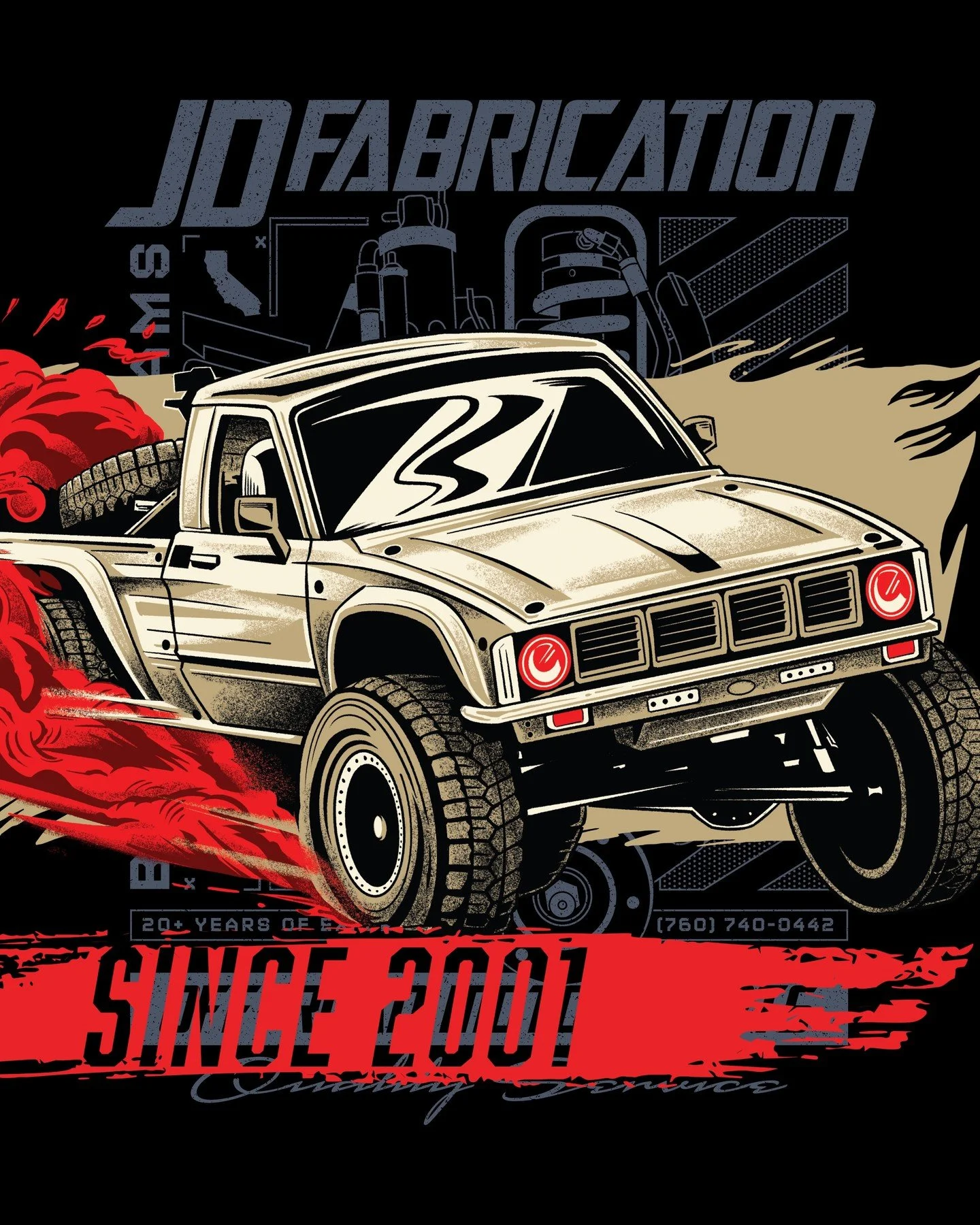 Shirt designs for JD Fabrication.
